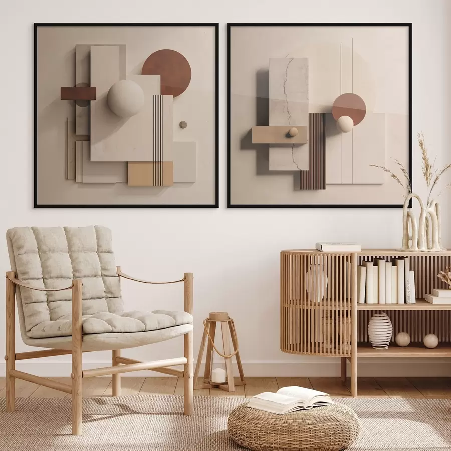 Fotobehang Geometrie en abstractie in minimalistische stijl d00743