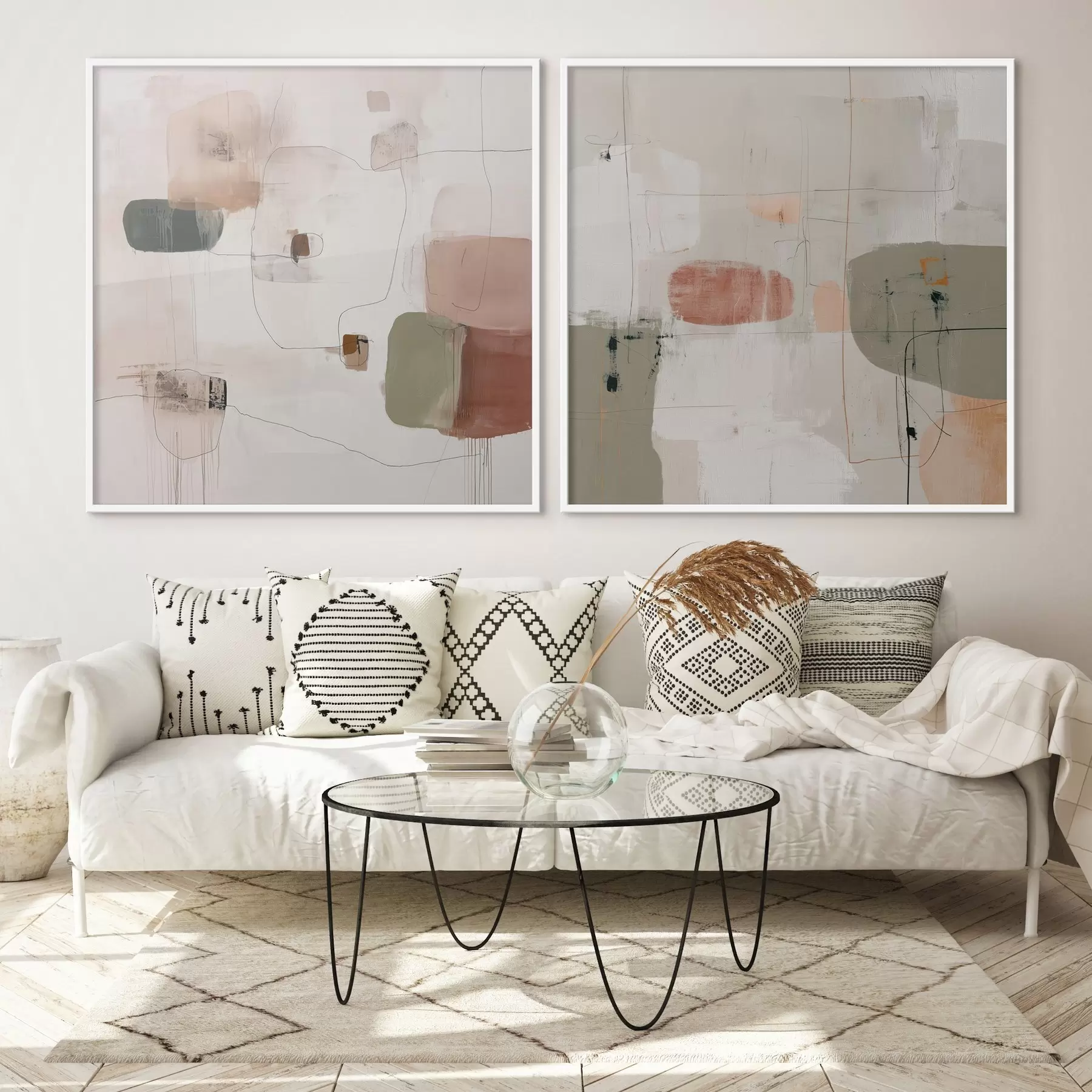 Fotobehang Pastelcompositie in neutrale tinten d00745