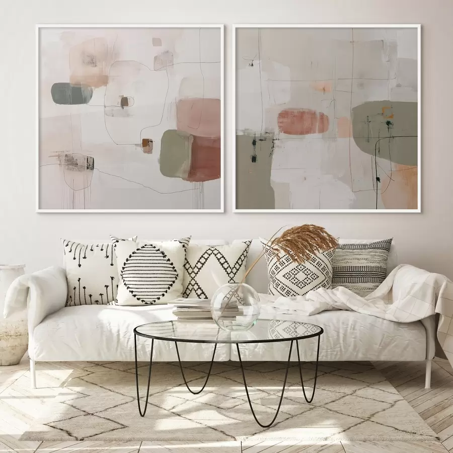 Fotobehang Pastelcompositie in neutrale tinten d00745