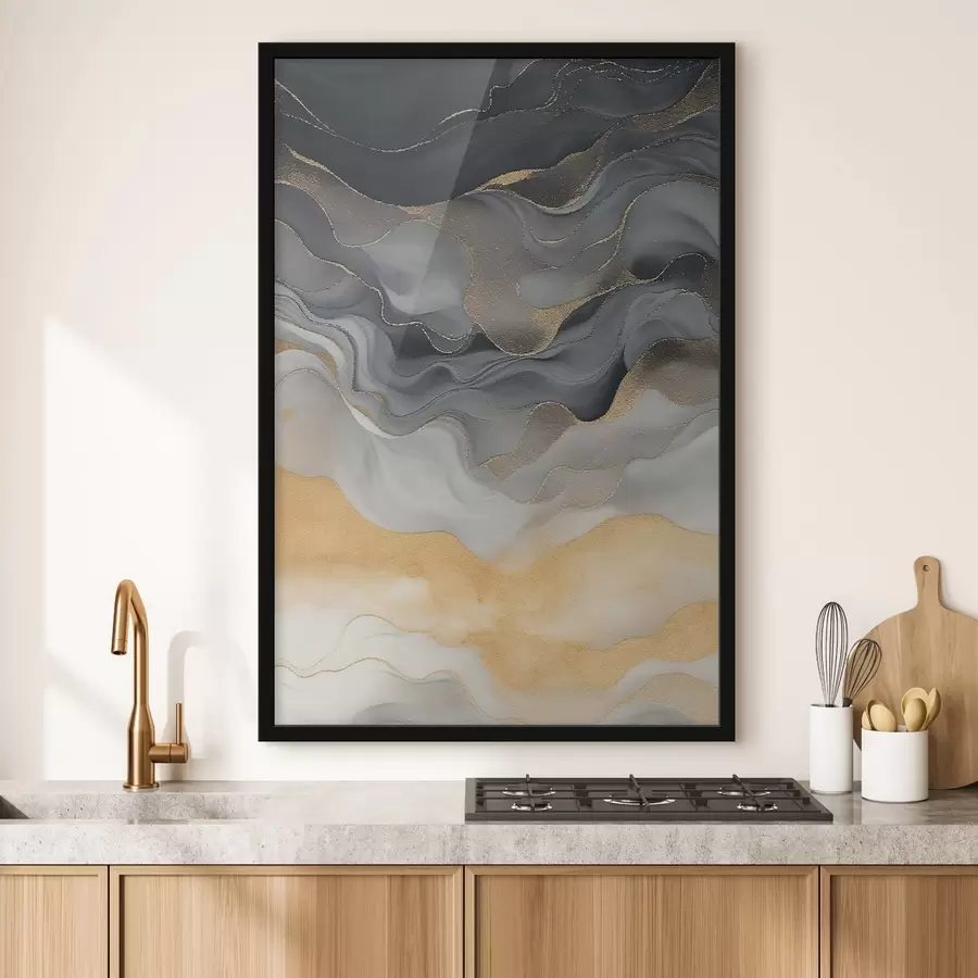 Fotobehang Vloeistoffen, verfstrepen f47452