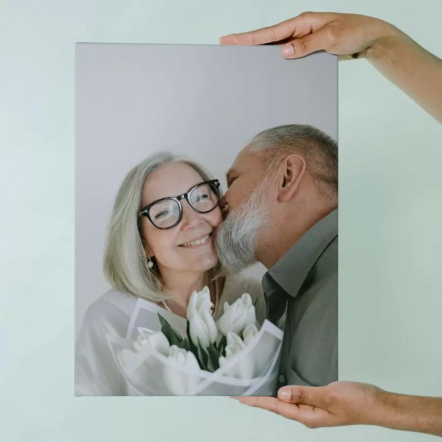  Schilderijen Cadeau voor een stel op basis van een foto op canvas s47197