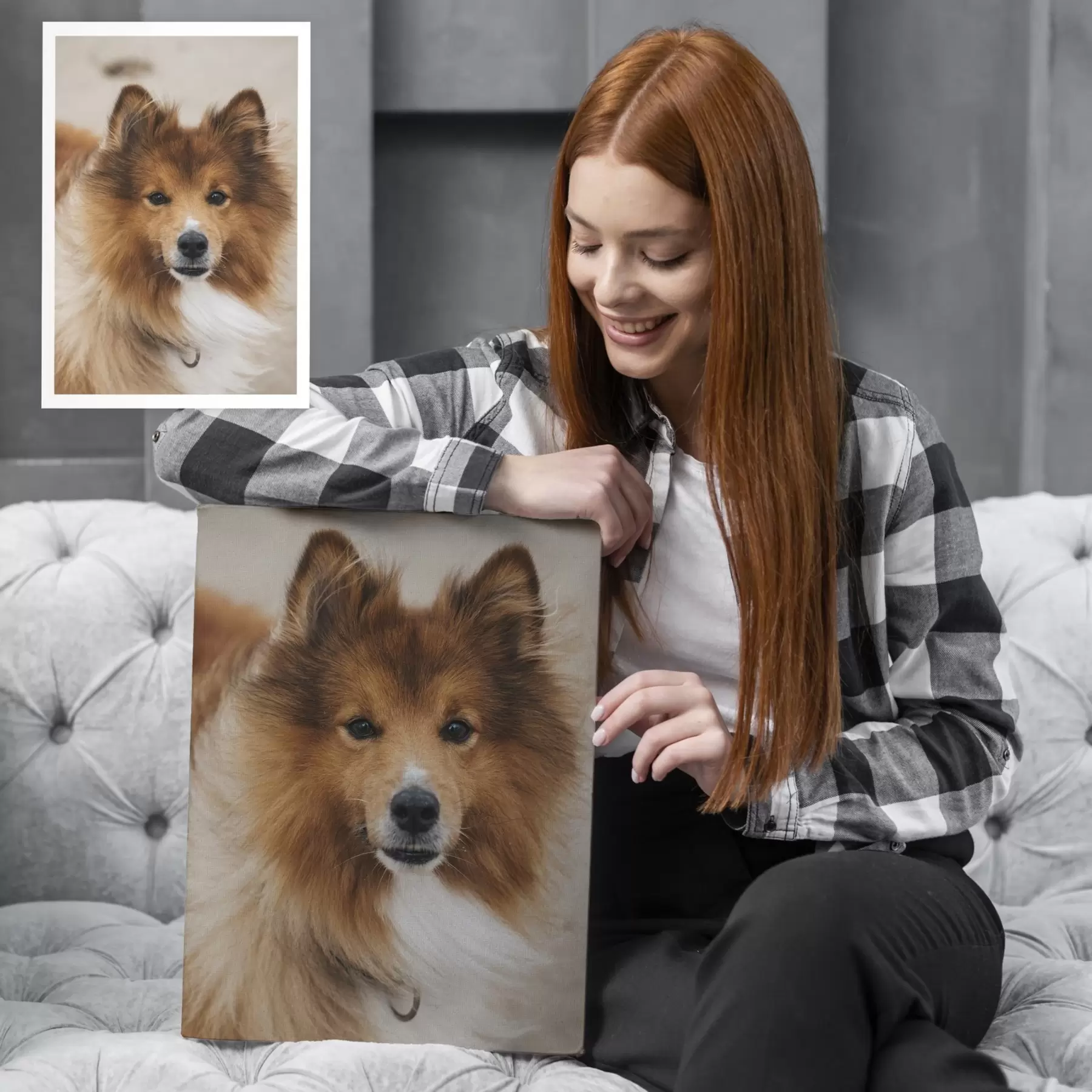  Schilderijen Uw hond op maat gemaakt op basis van uw foto s47157