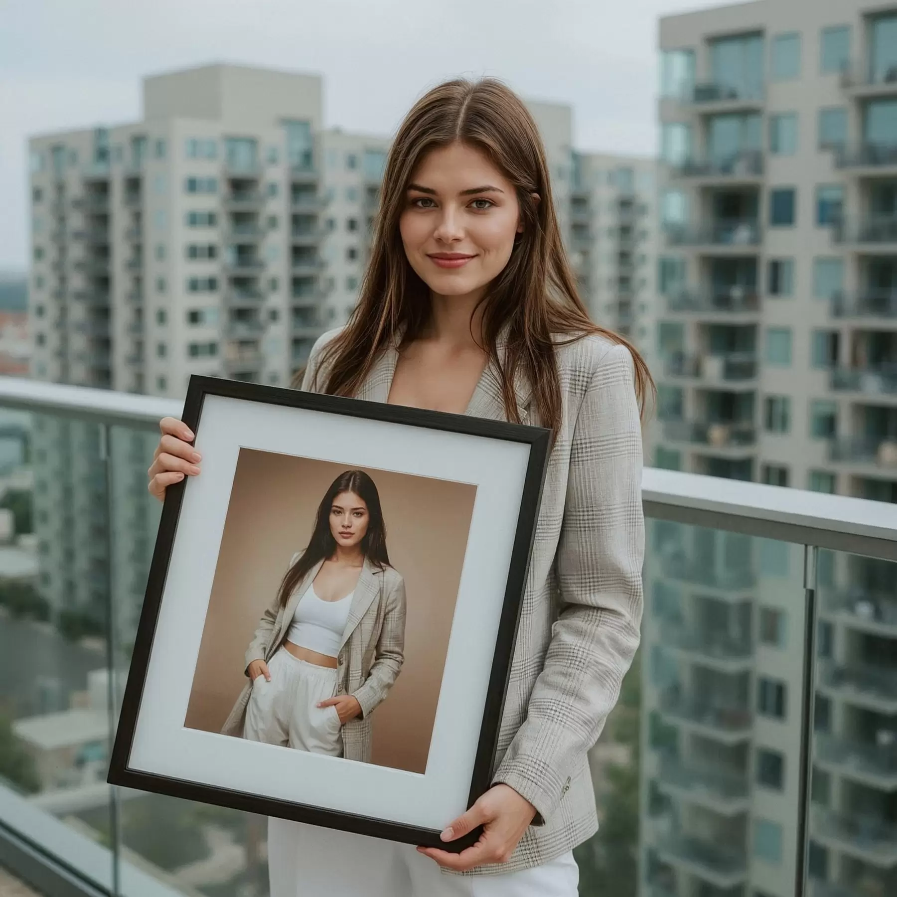  Schilderijen Portret van je eigen foto aan de muur s47159