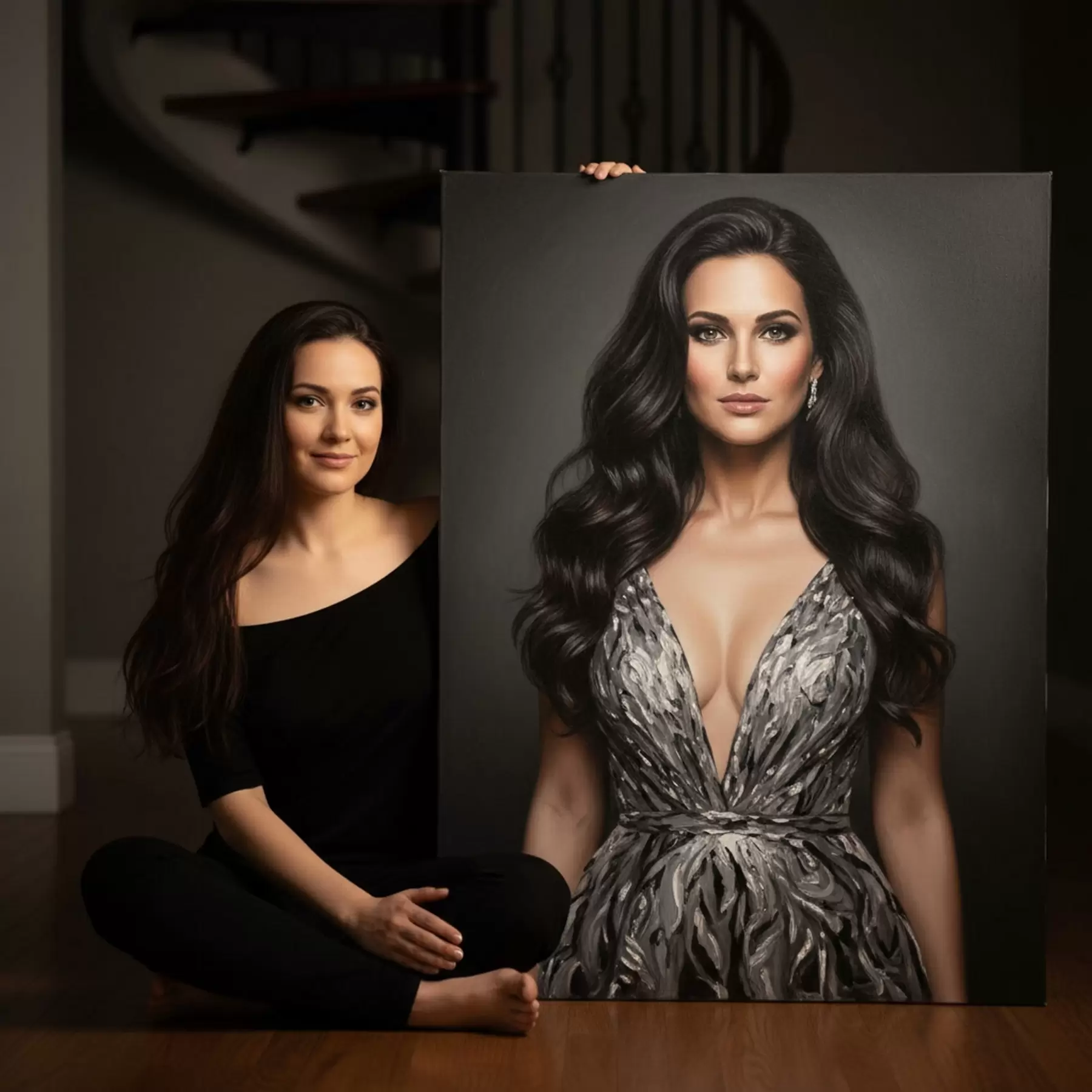  Schilderijen Groot portret van een foto voor aan de muur s47160