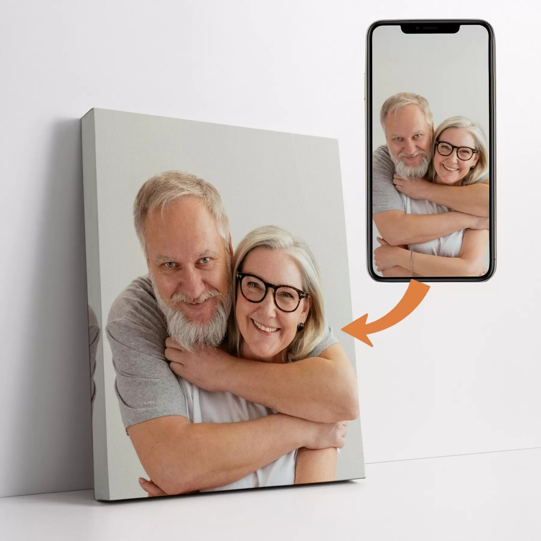  Schilderijen Cadeau voor een stel op basis van een foto op canvas s47186