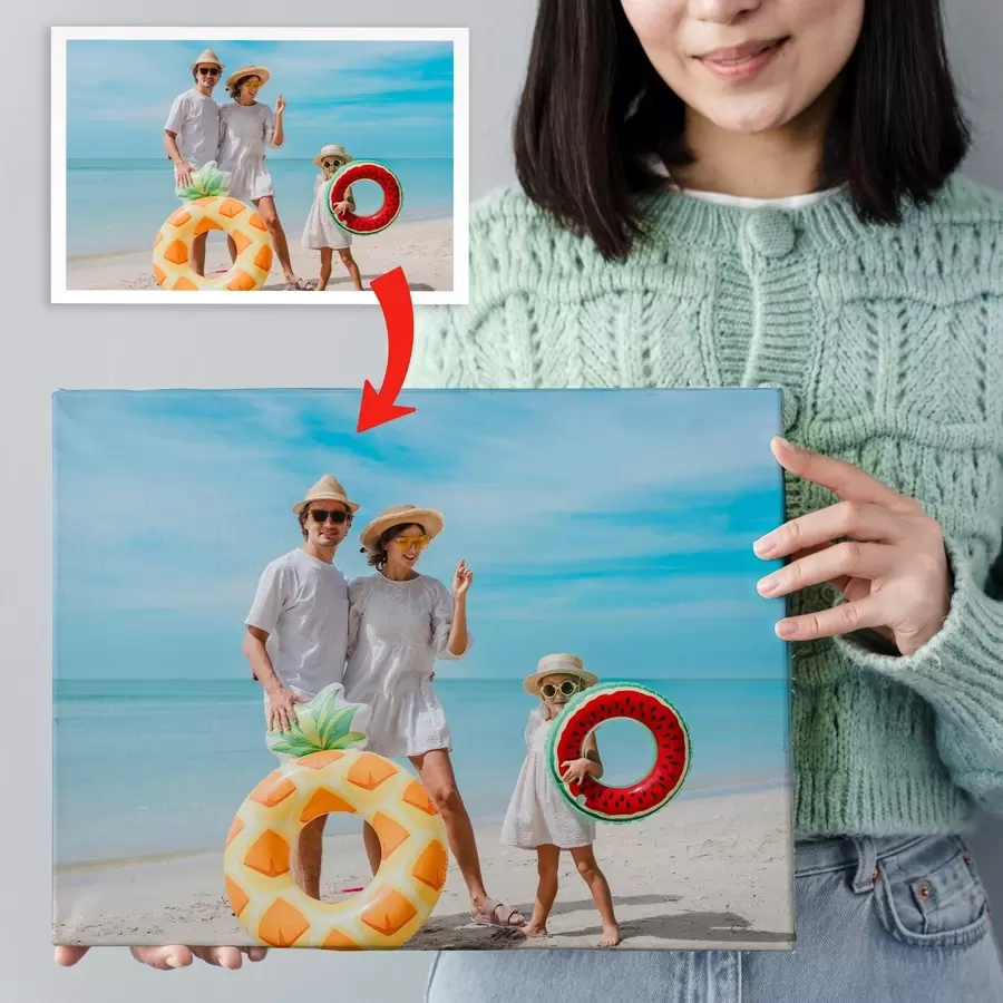  Schilderijen Een familiefoto op canvas afdrukken s47190