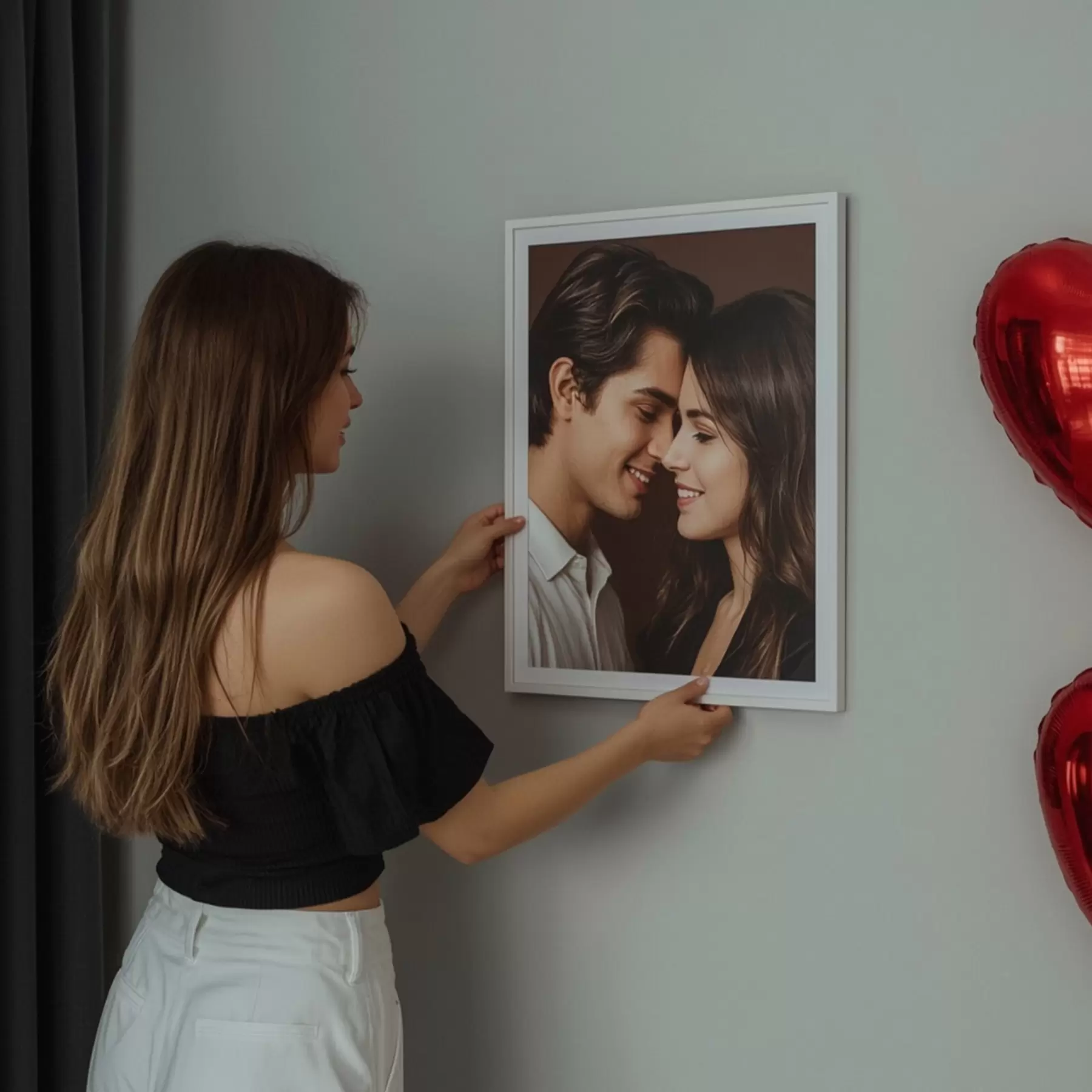  Schilderijen Cadeau voor een stel op basis van een foto op canvas s47193