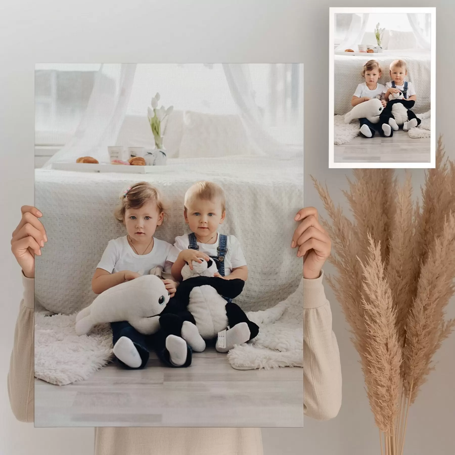  Schilderijen Een foto van uw kind op canvas s47219