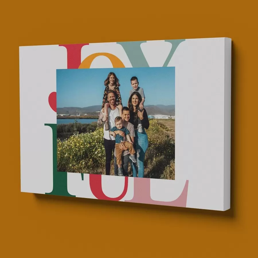  Schilderijen Fotocollage met familieportret op canvas s47233