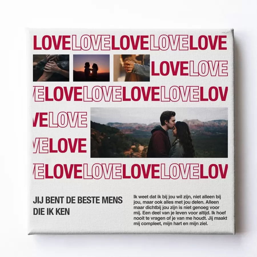  Schilderijen Fotocollage op canvas als Valentijnscadeau van jouw foto s47533