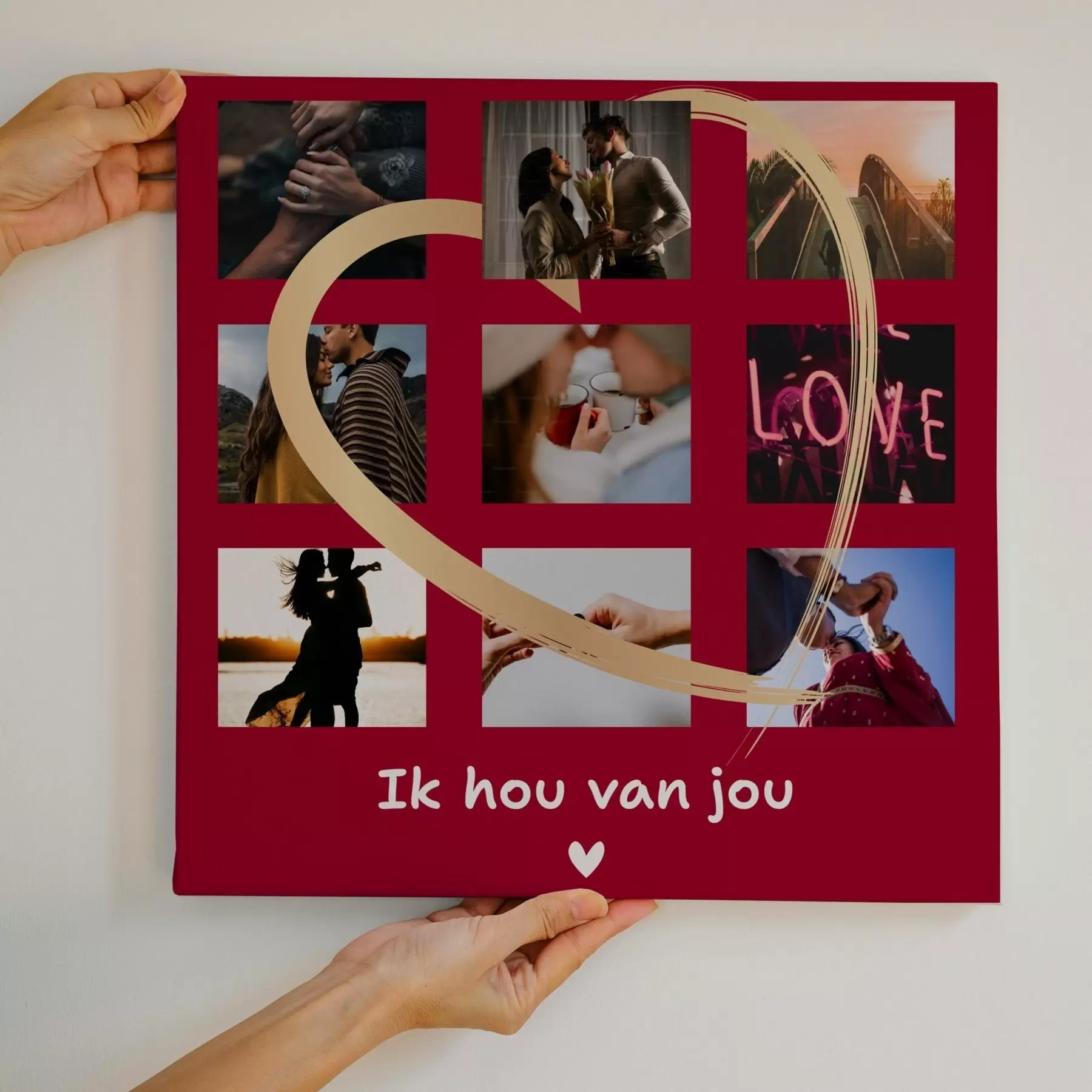  Schilderijen Fotocollage op canvas als Valentijnscadeau van jouw foto s47605