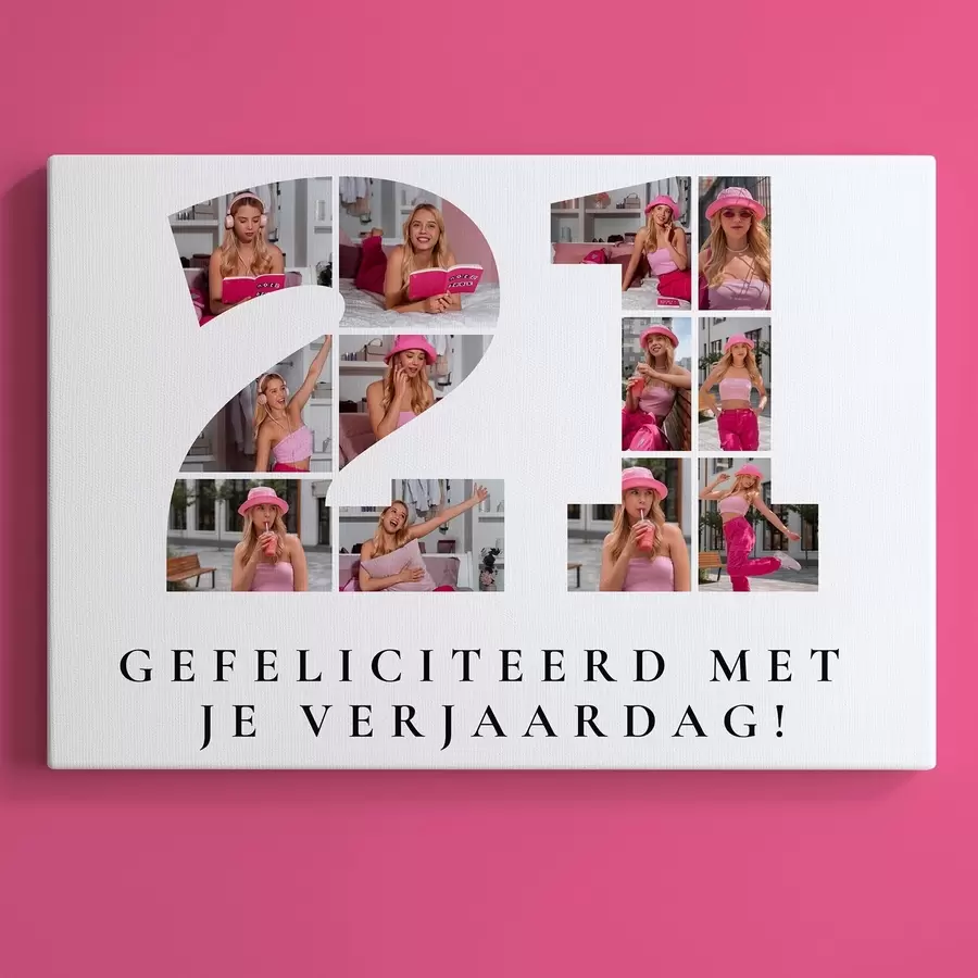  Schilderijen Fotocollage op canvas voor een verjaardag van jouw foto s47524