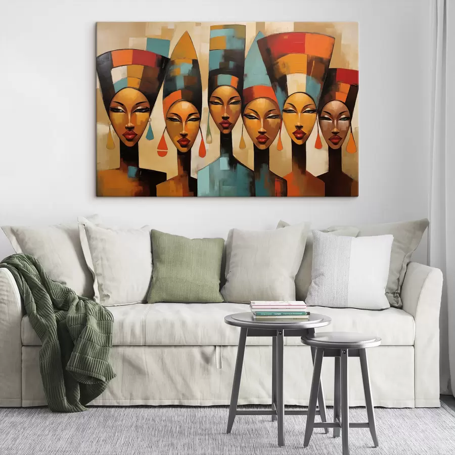  Schilderijen Afrikaans portret van vrouwen s47387