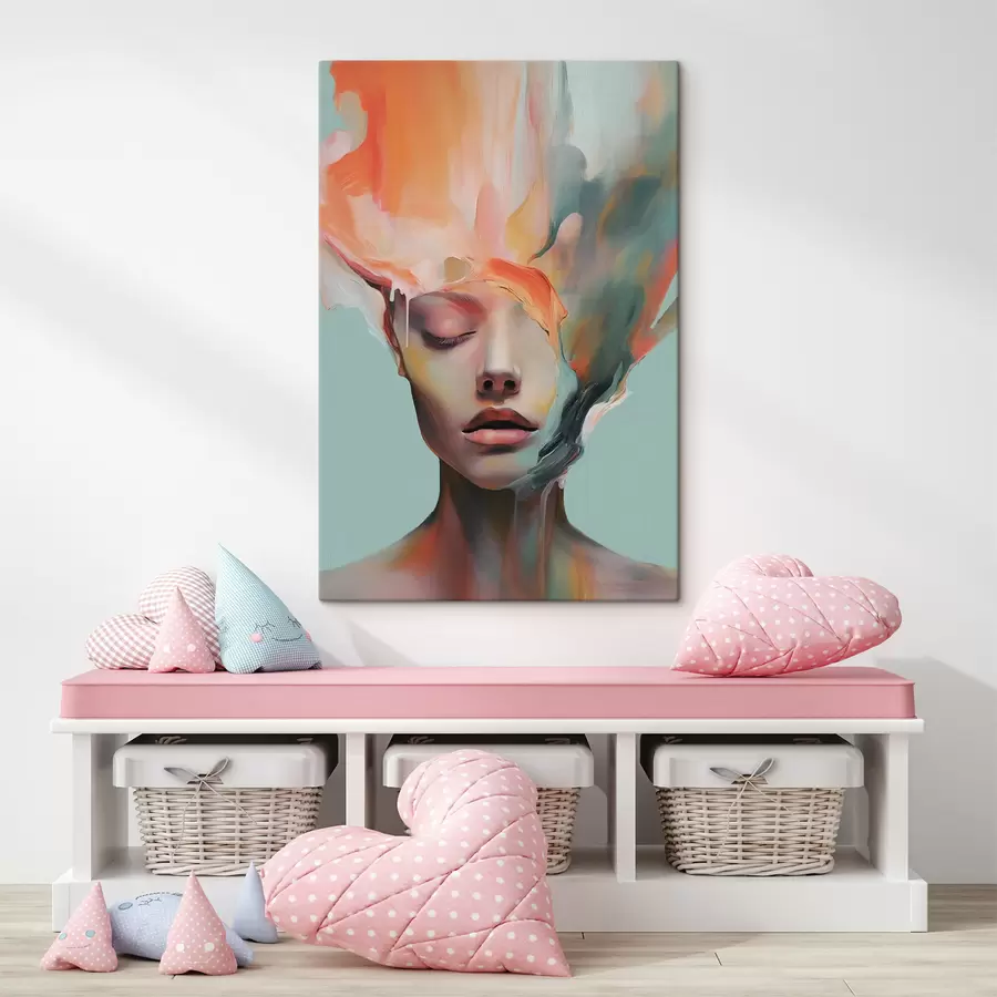  Schilderijen Abstract portret van een meisje s47389