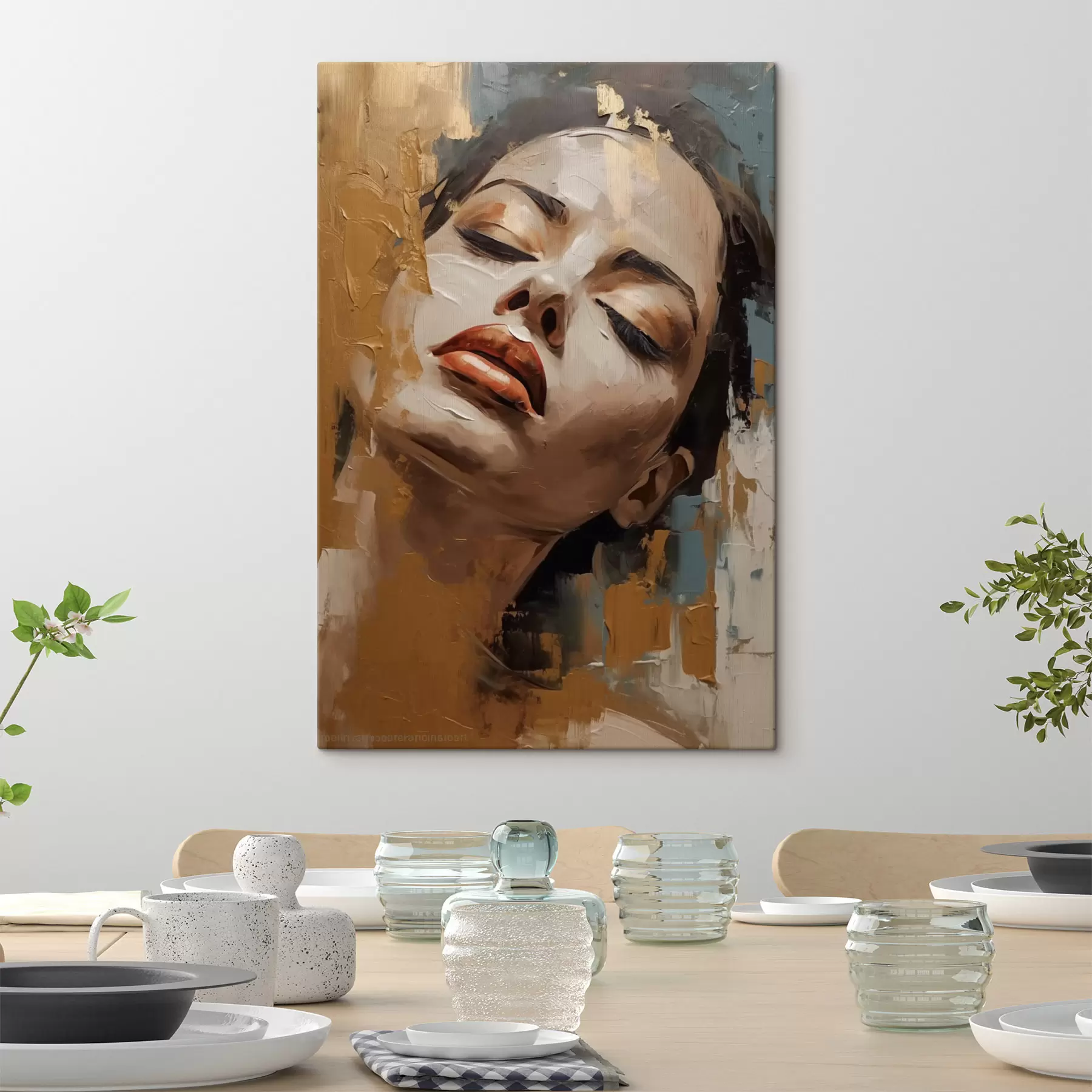  Schilderijen Abstract portret van een meisje s47392