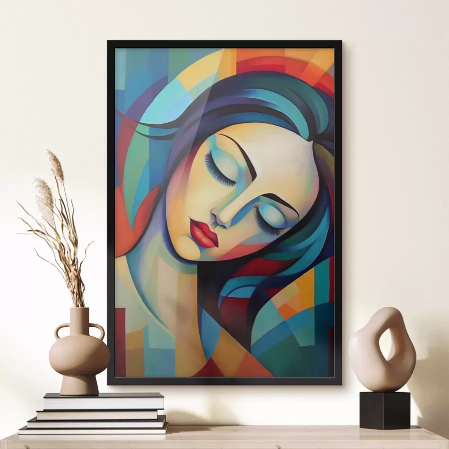 Fotobehang Abstract portret van een meisje f47362