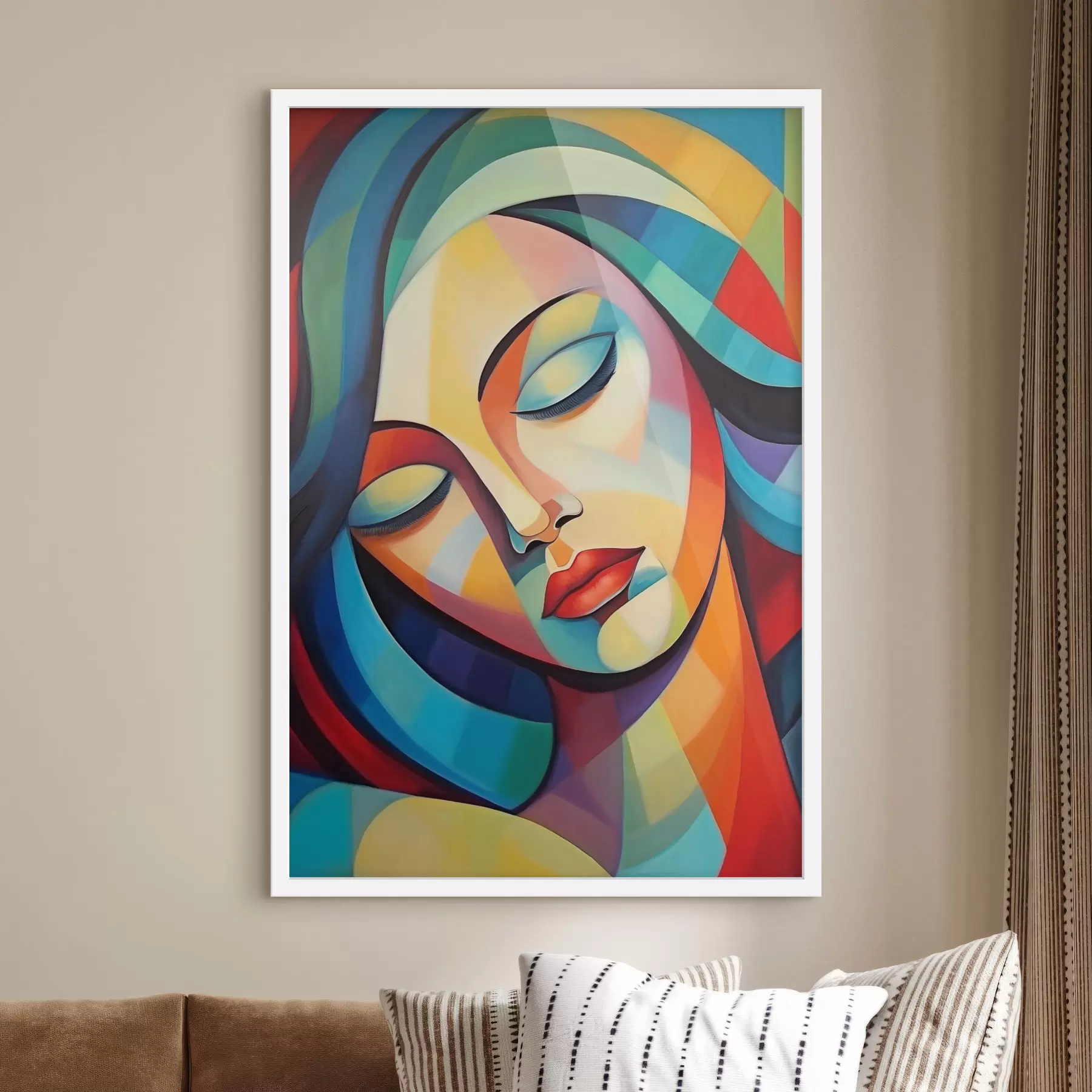 Fotobehang Abstract portret van een meisje f47363