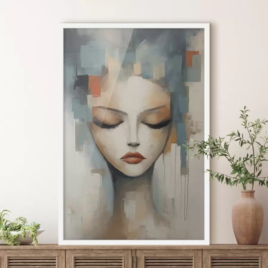 Fotobehang Abstract portret van een meisje f47364