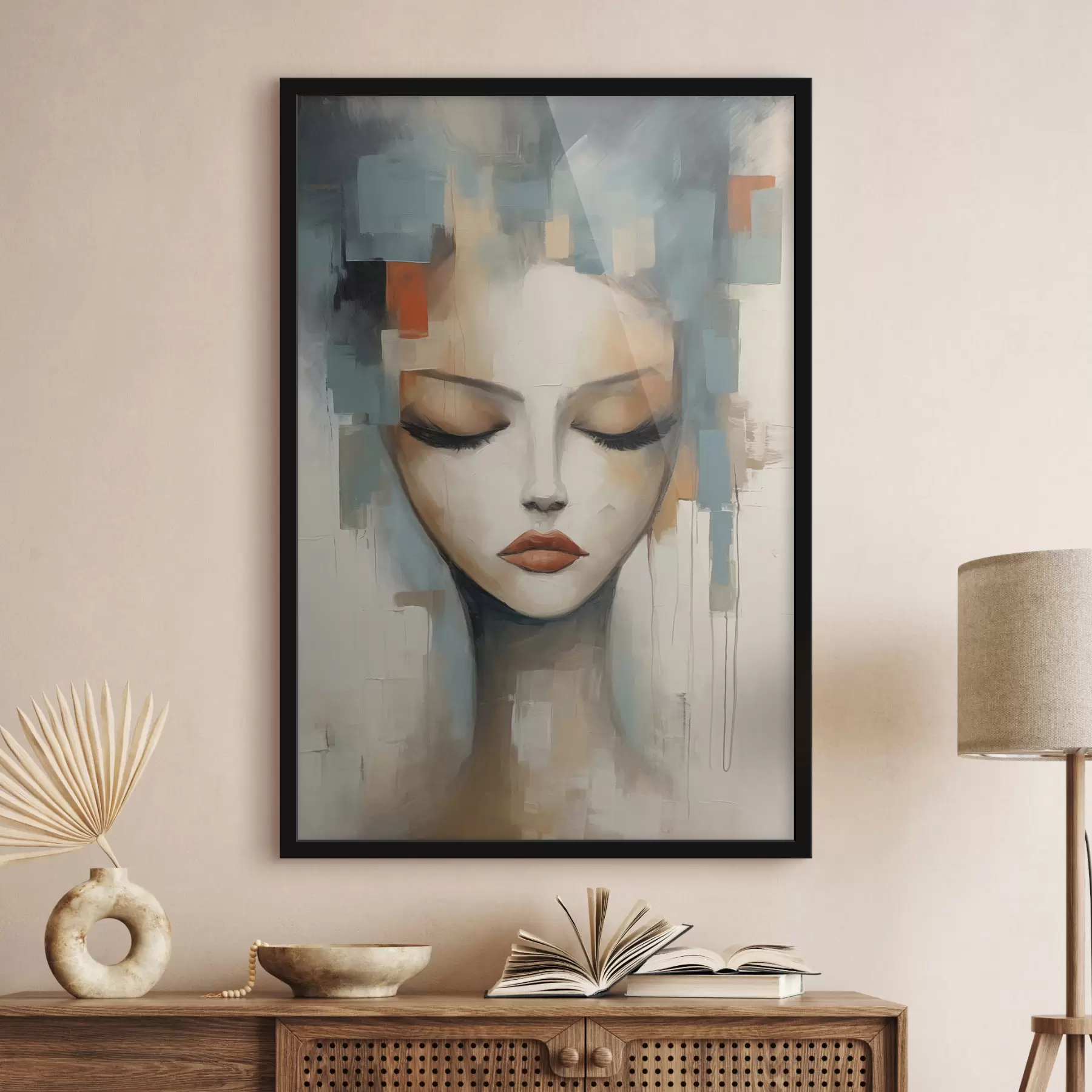 Fotobehang Abstract portret van een meisje f47364