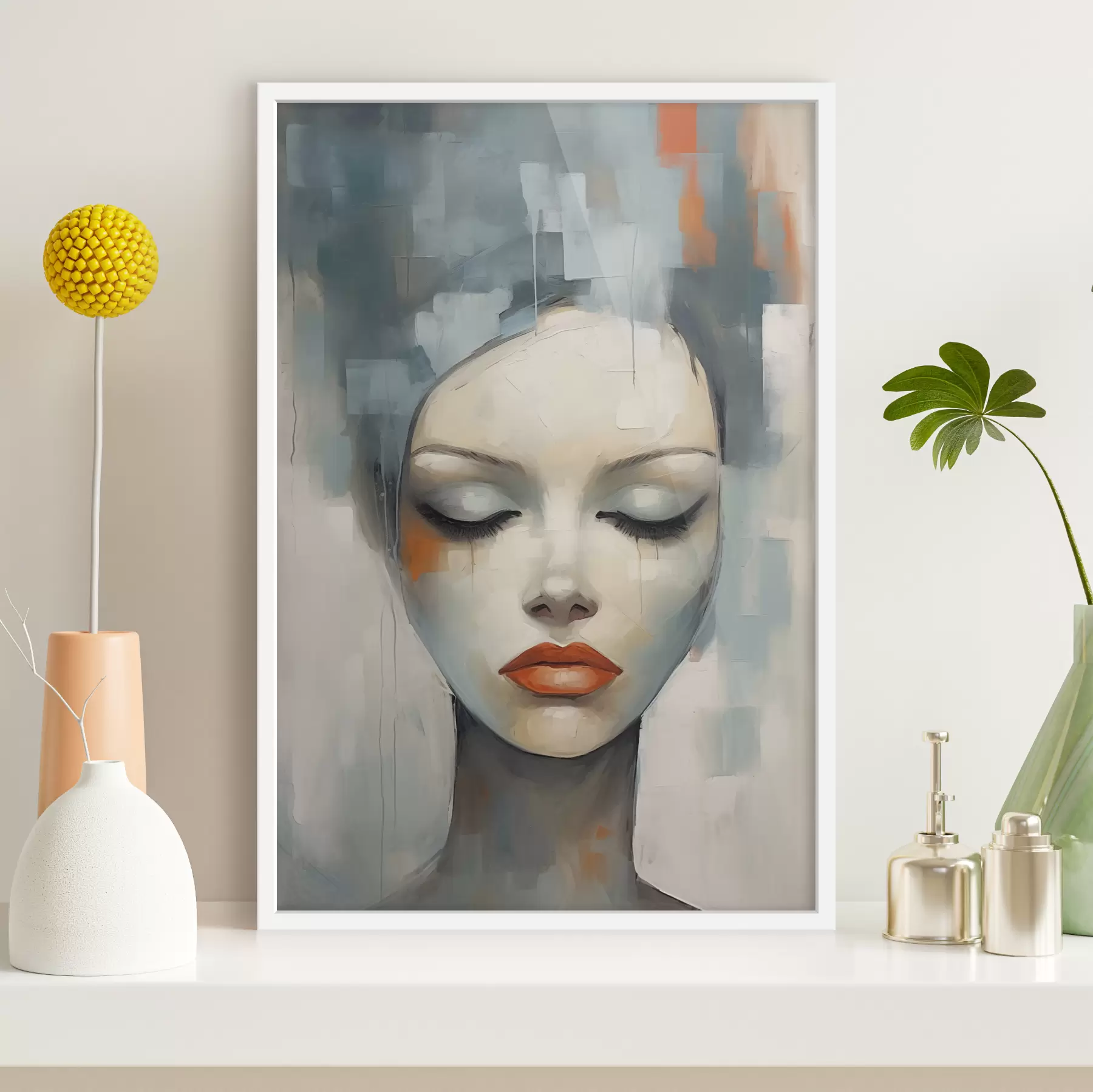 Fotobehang Abstract portret van een meisje f47365