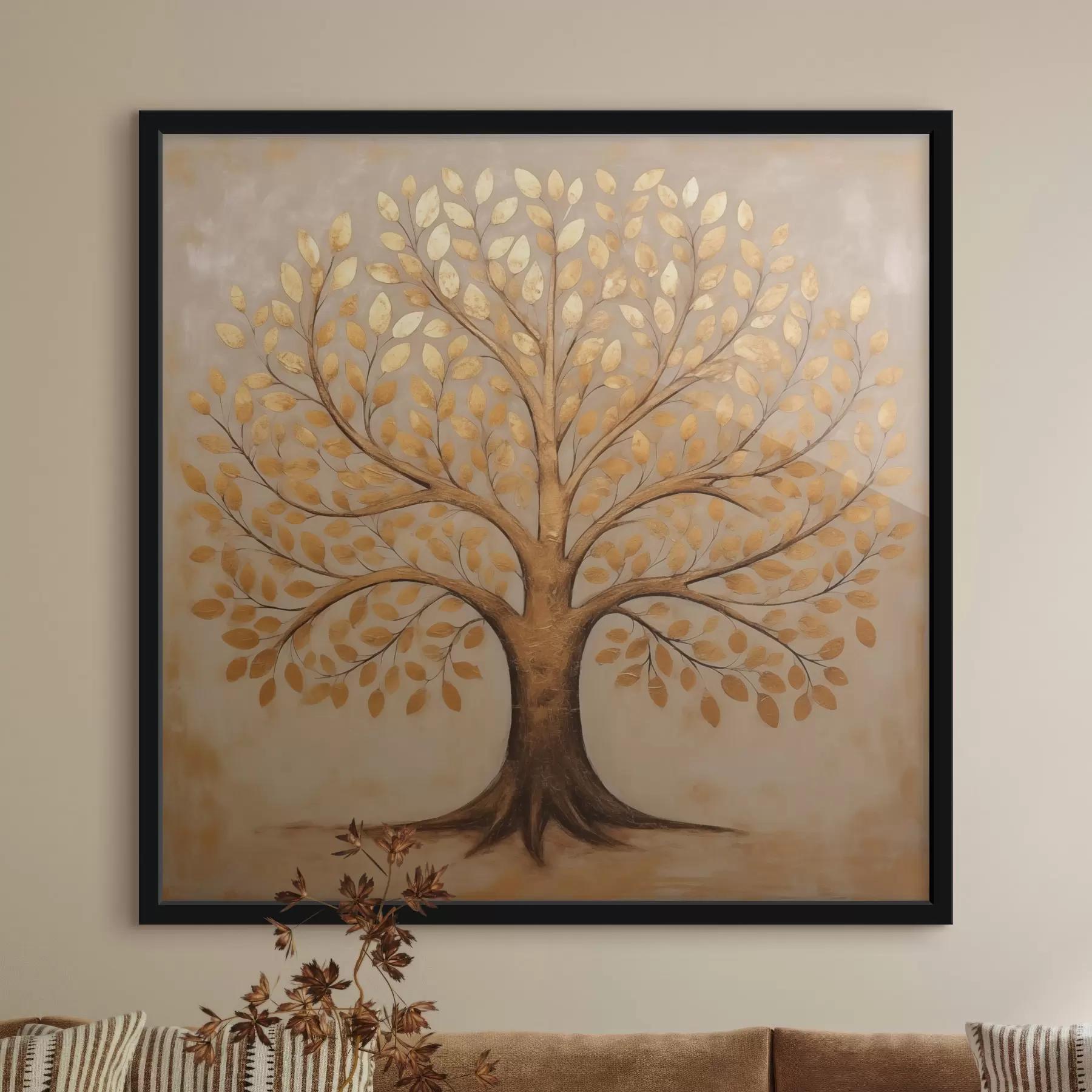 Fotobehang Luipaard in een sjaal f47371