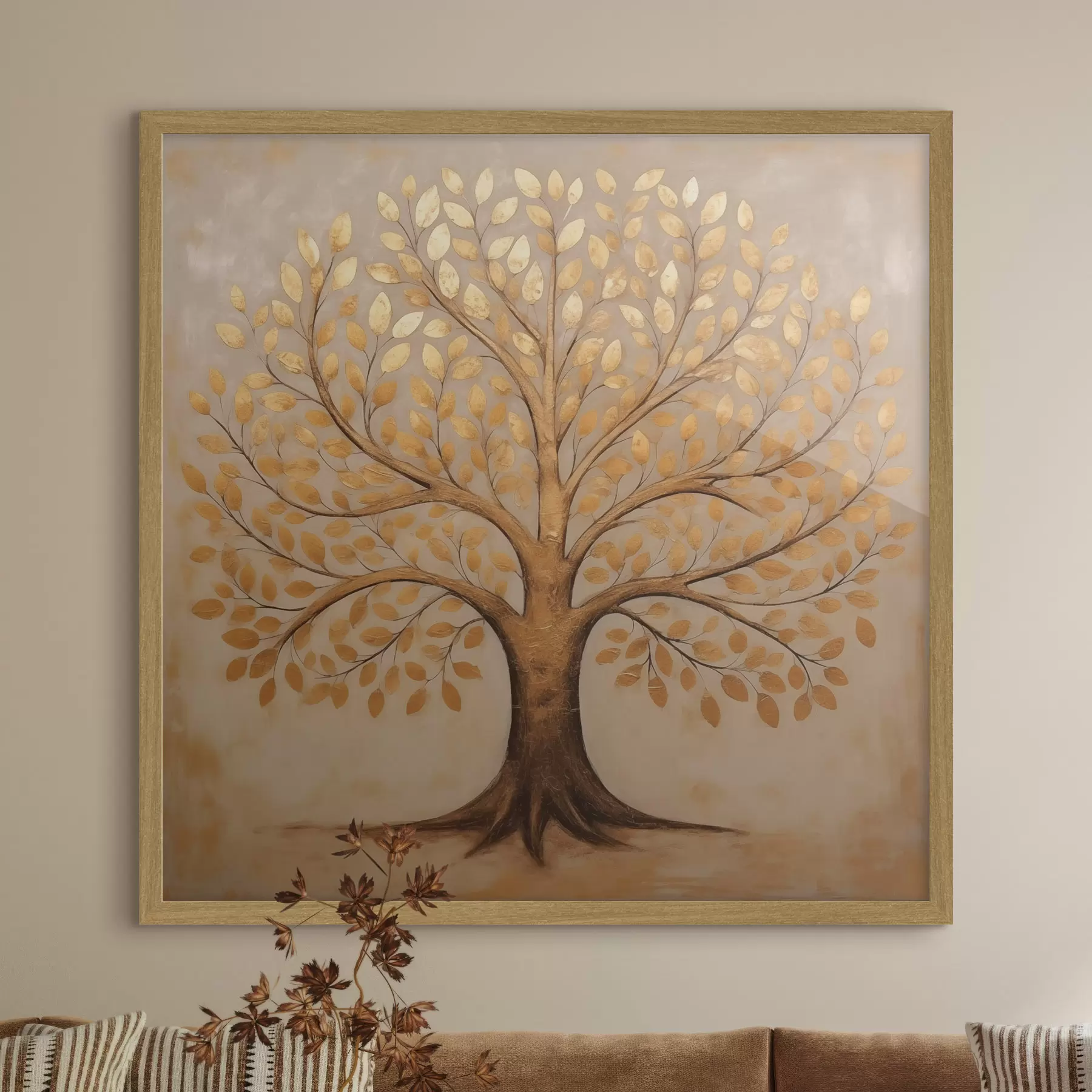 Fotobehang Luipaard in een sjaal f47371