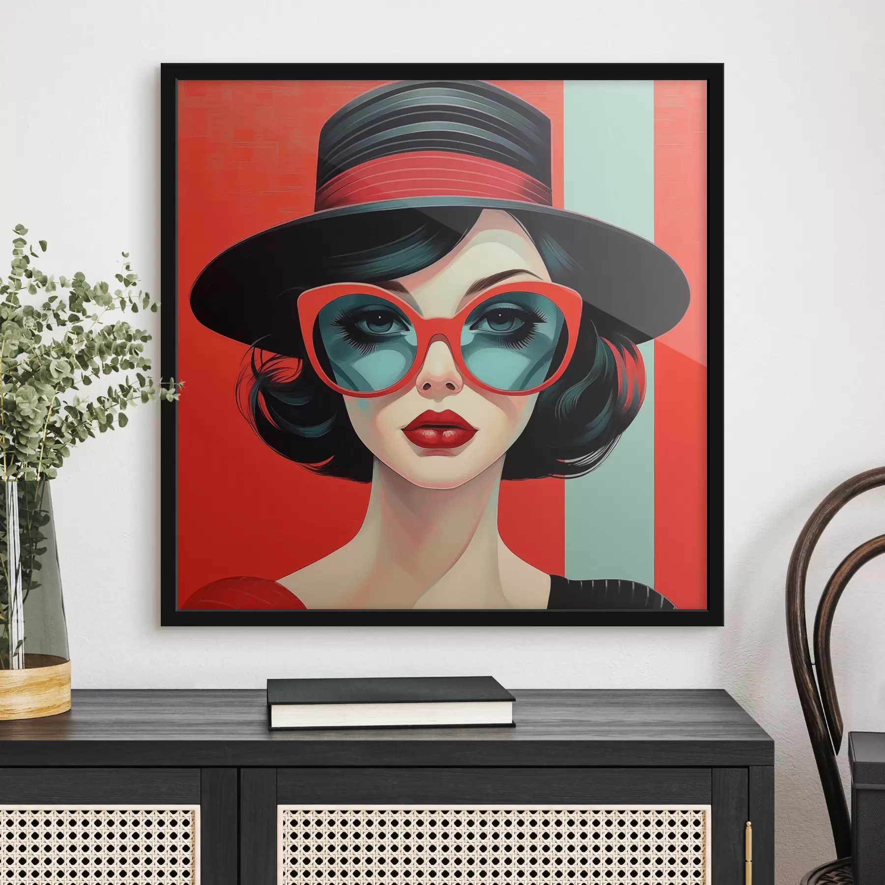 Fotobehang Popartmeisje f47384