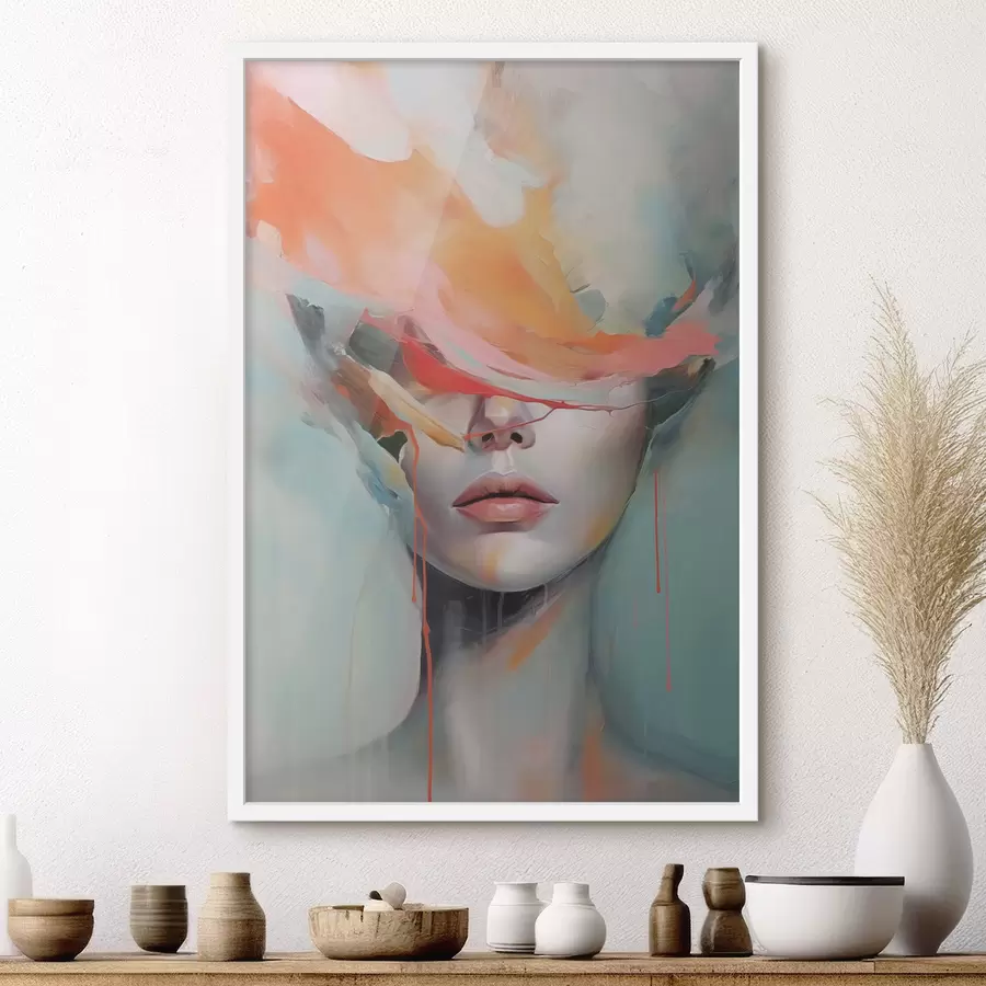 Fotobehang Abstract portret van een meisje f47388