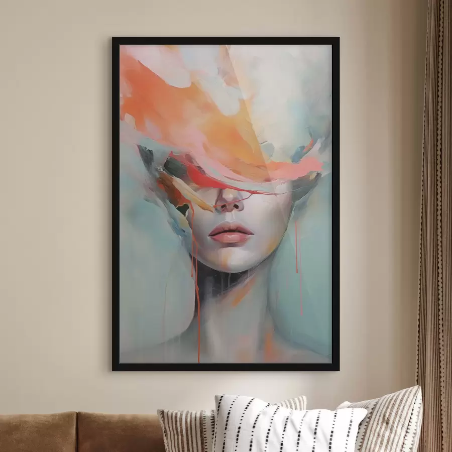 Fotobehang Abstract portret van een meisje f47388