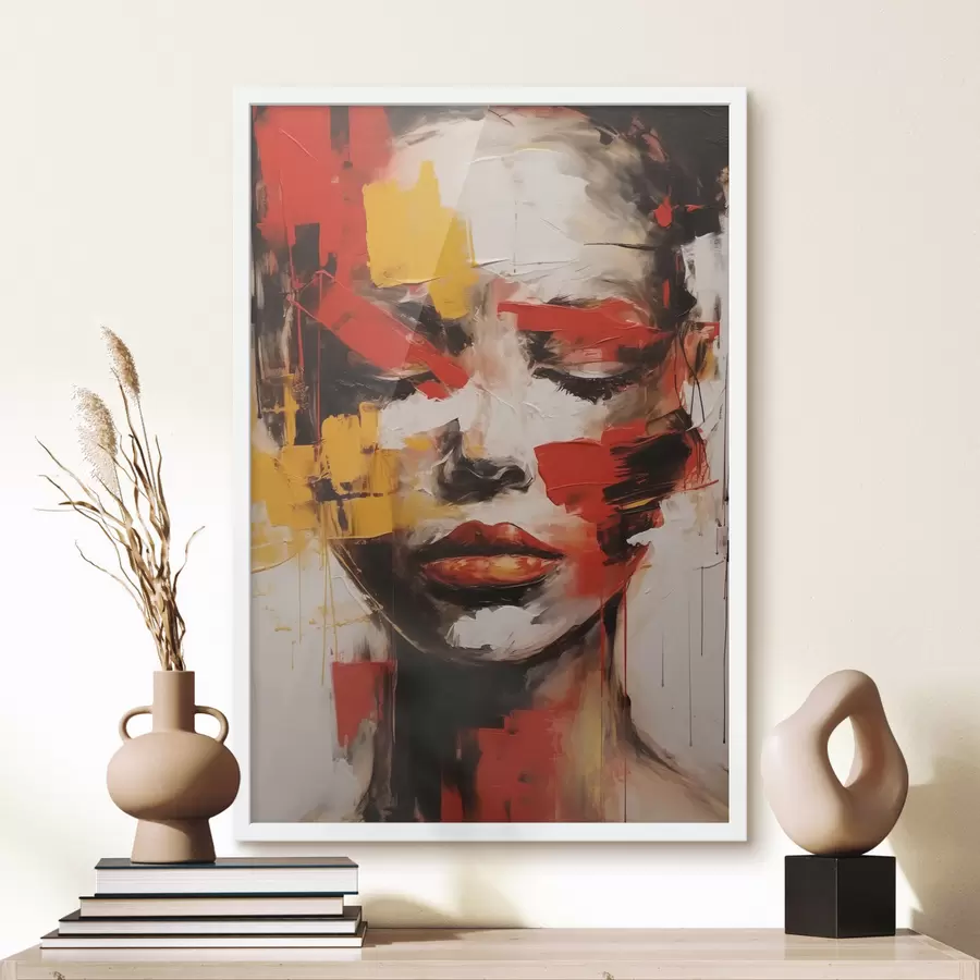 Fotobehang Abstract portret van een meisje f47391