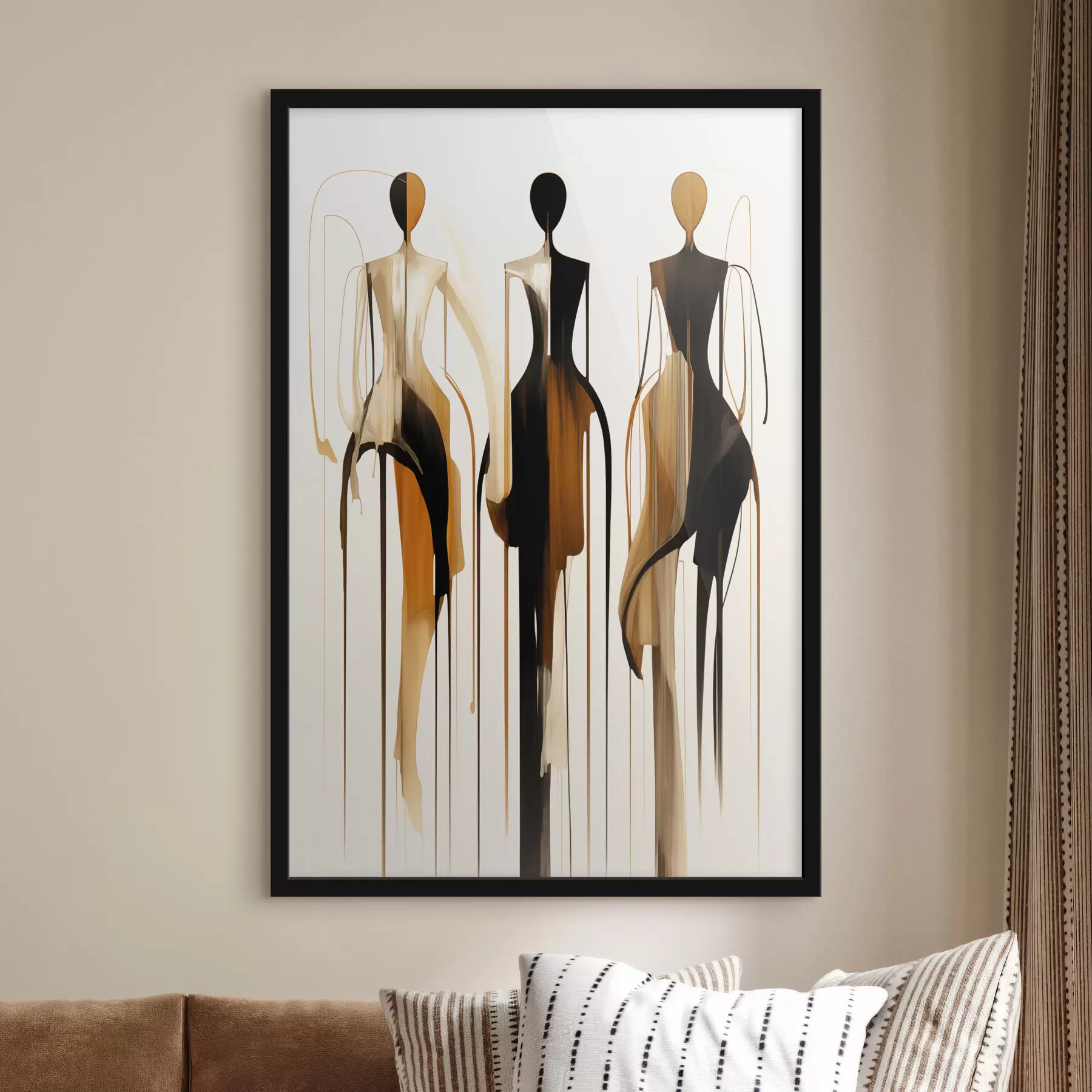 Fotobehang Drie silhouetten f47402