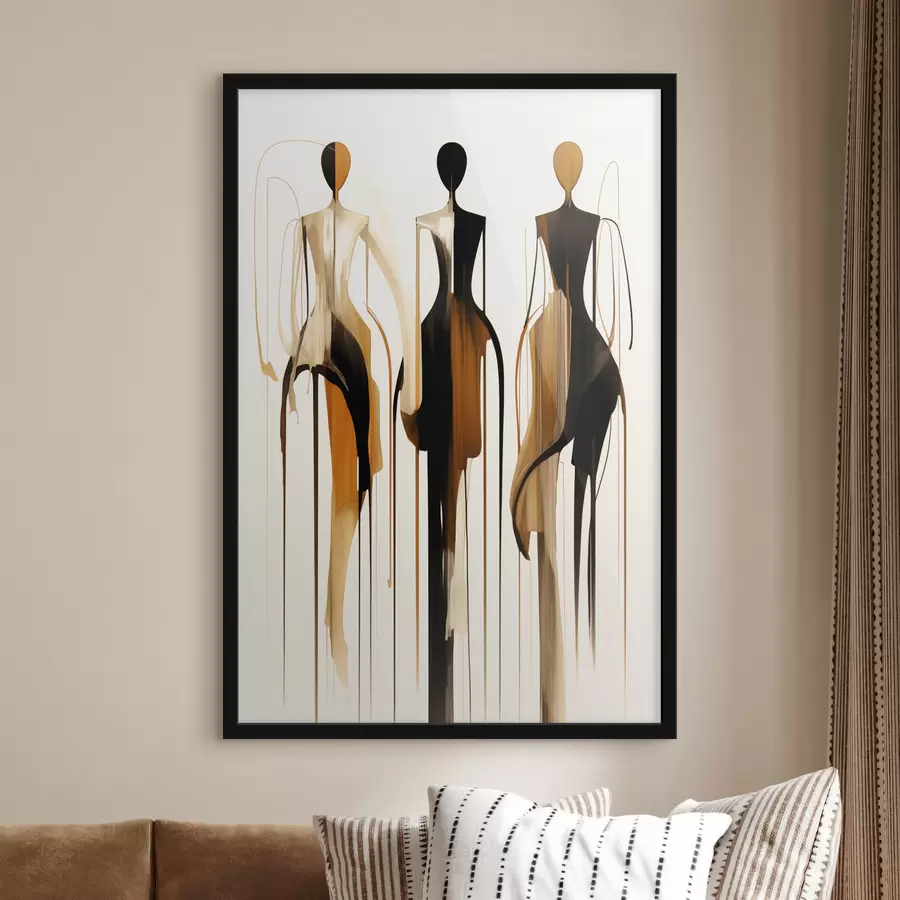 Fotobehang Drie silhouetten f47402