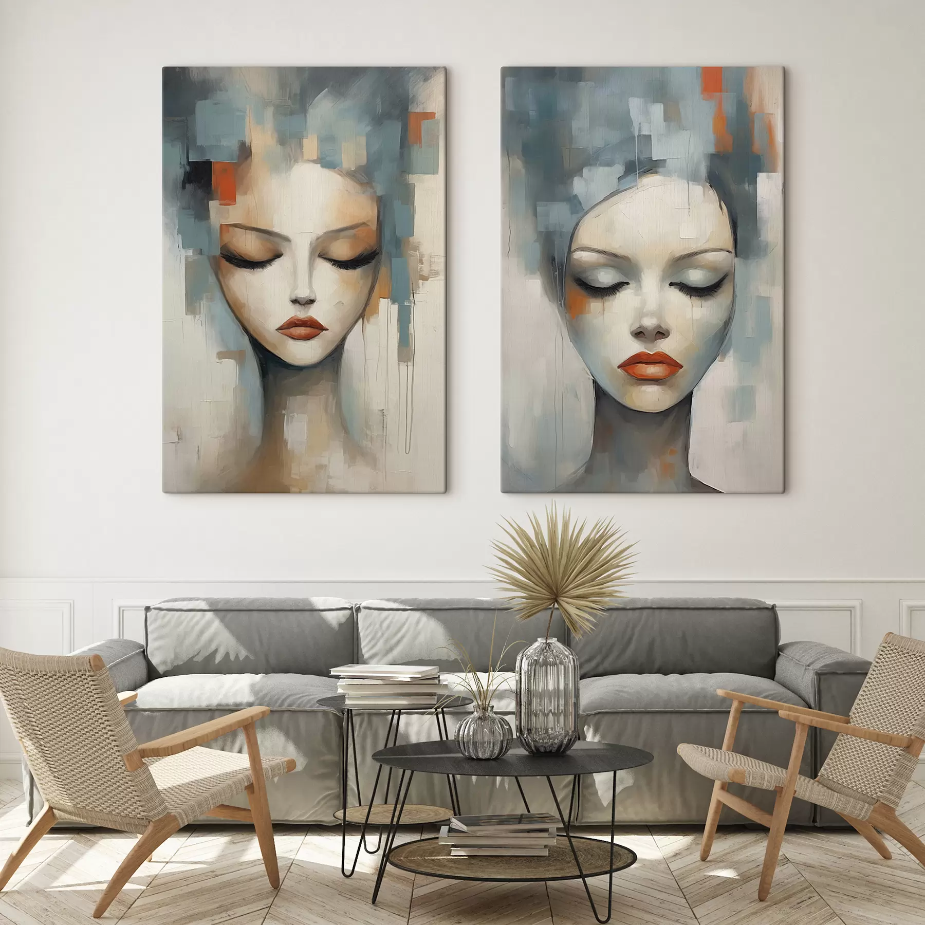  Schilderijen Abstracte portretten m01204