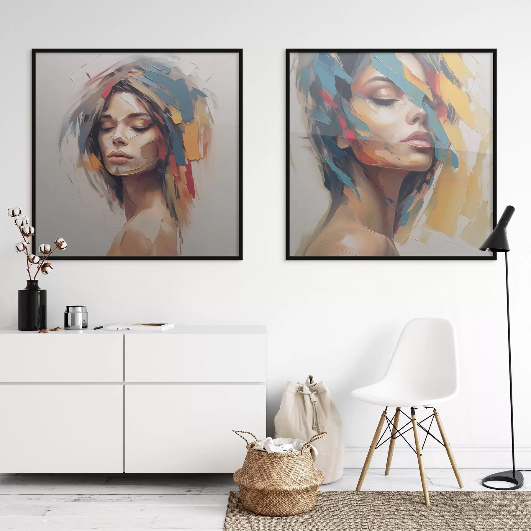 Fotobehang Abstract portret van een vrouw d01081