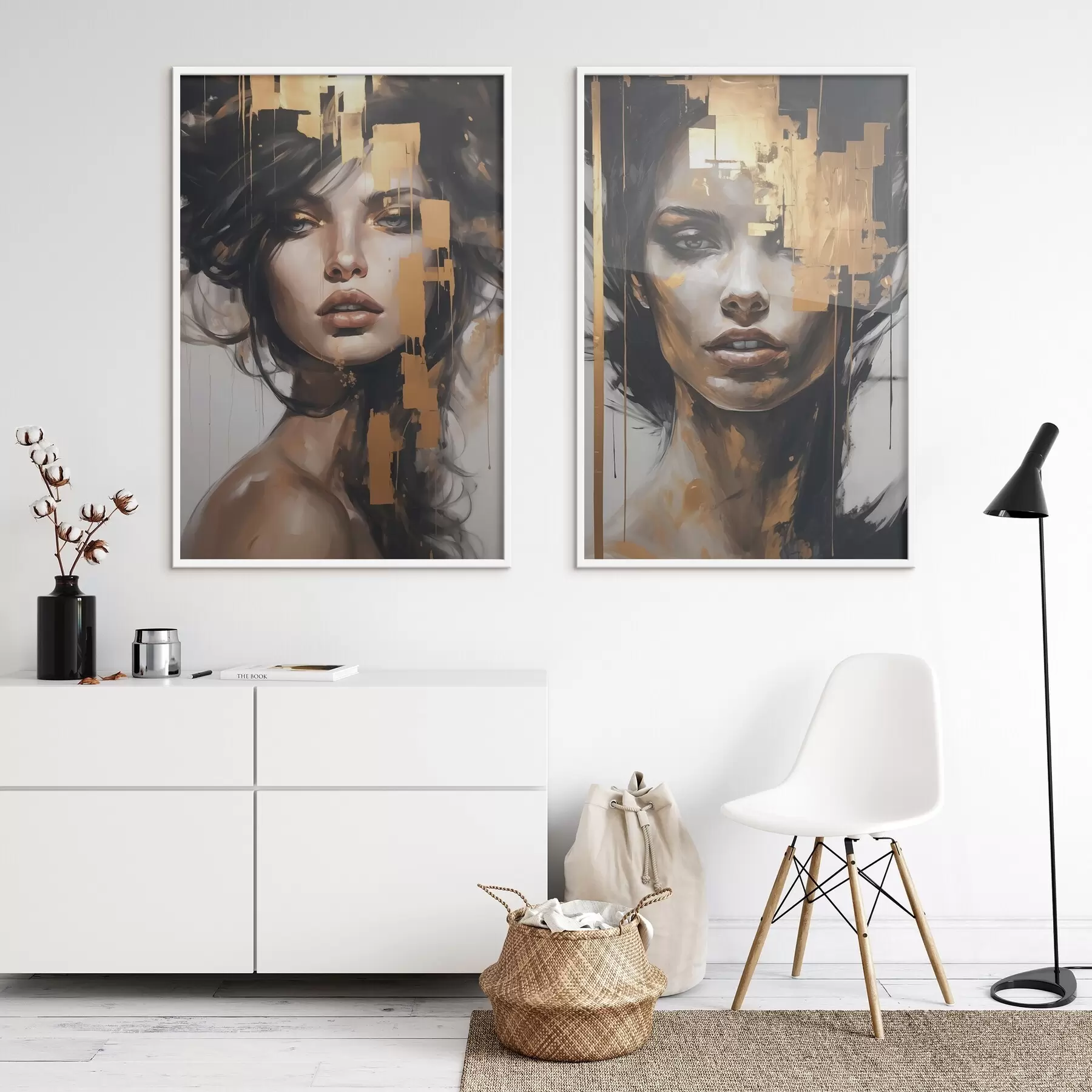 Fotobehang Abstract portret van een meisje d01082