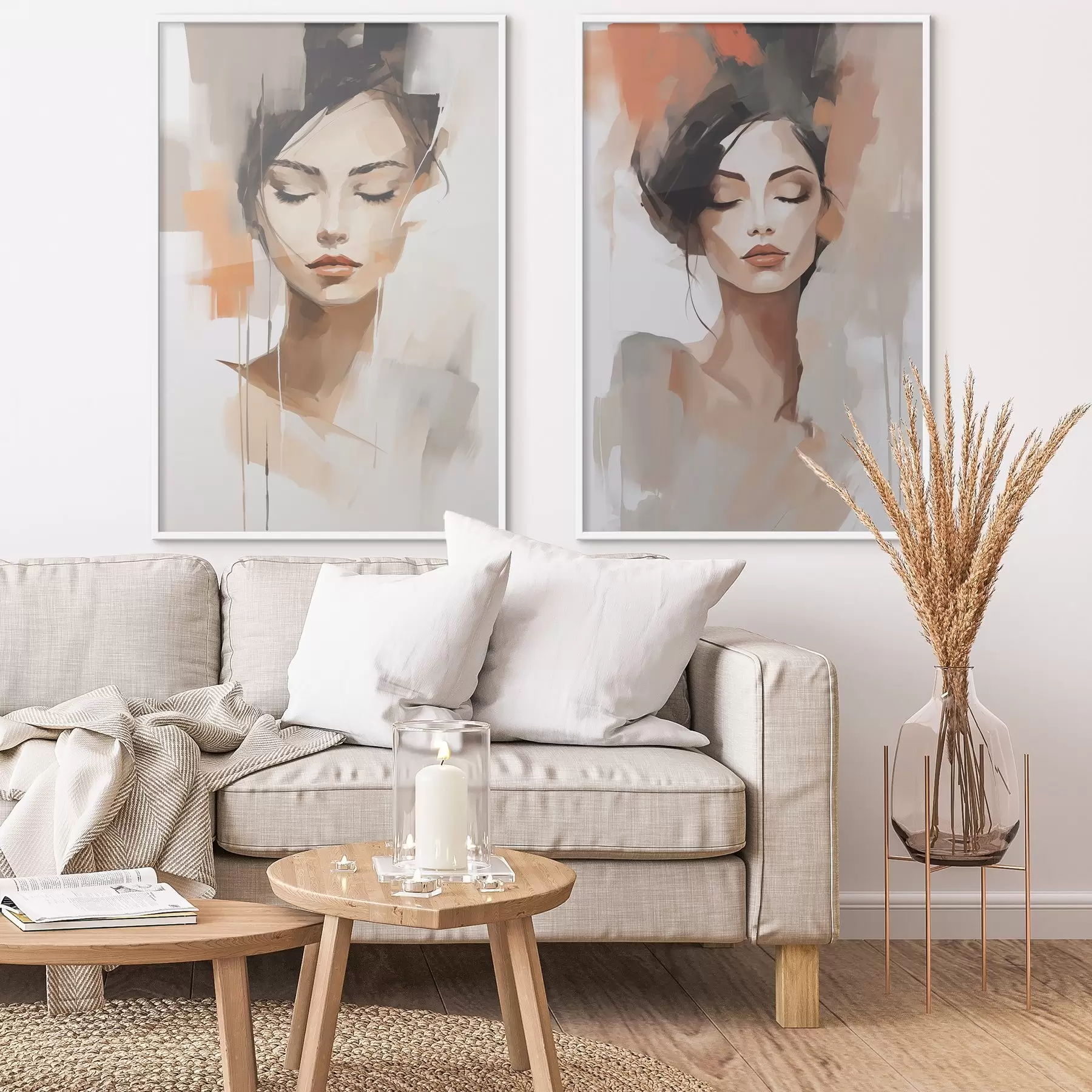 Fotobehang Abstract portret van een meisje d01159