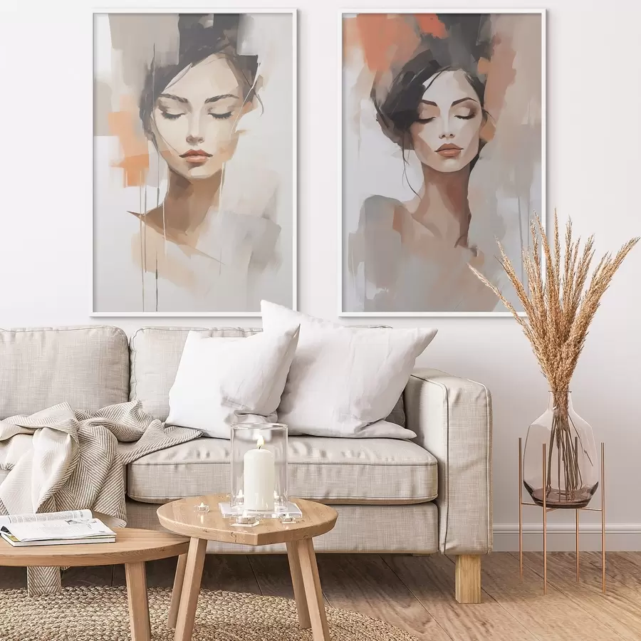 Fotobehang Abstract portret van een meisje d01159