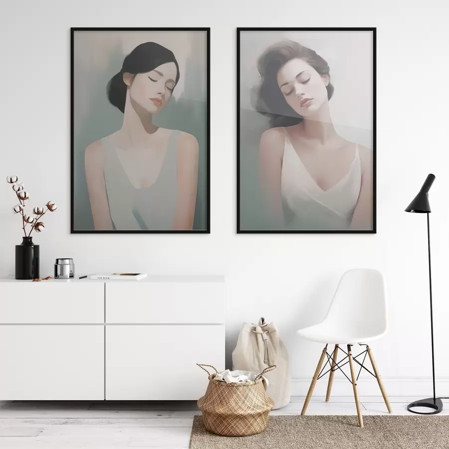 Fotobehang Een meisje met gesloten ogen d01188