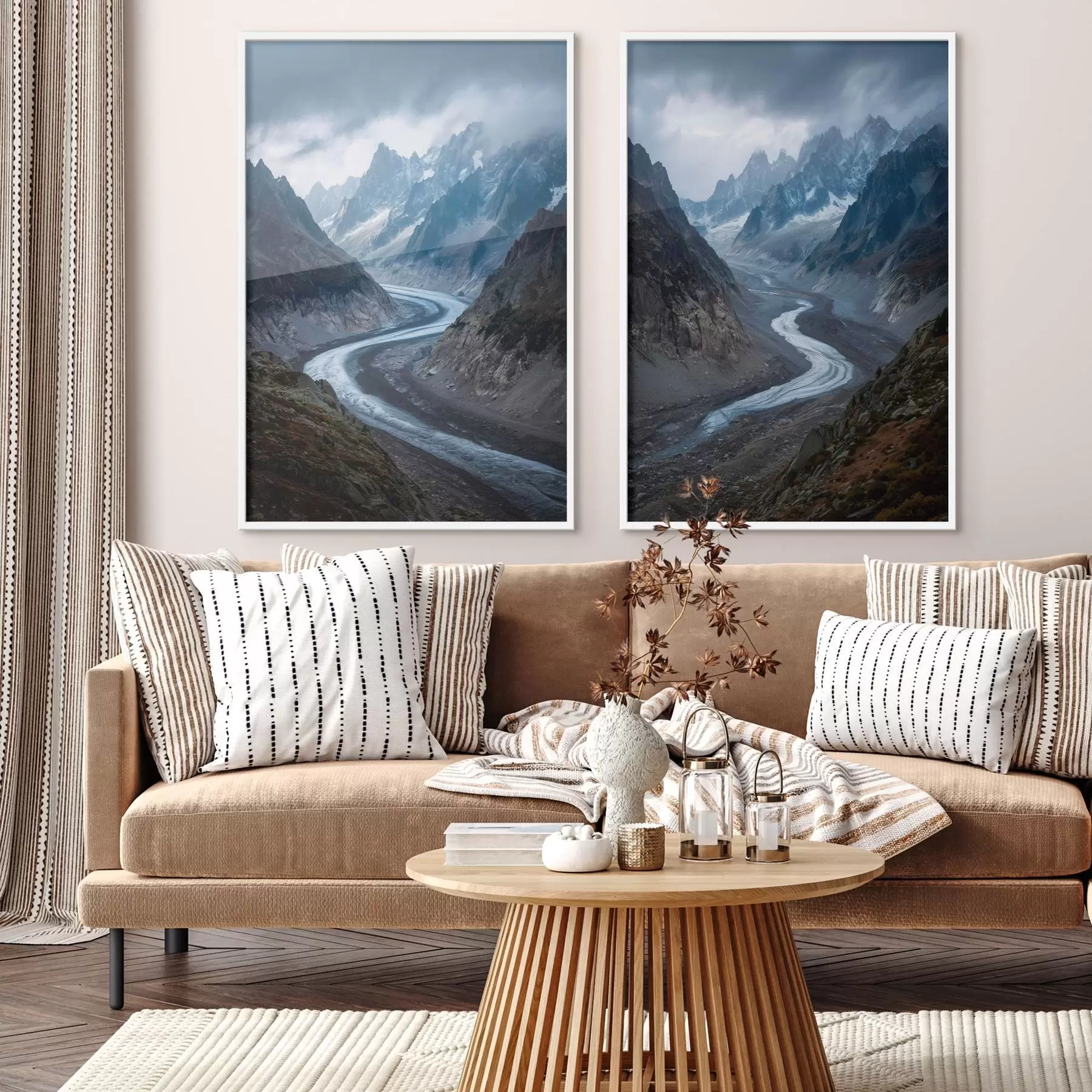 Fotobehang berglandschap met wolken d01180