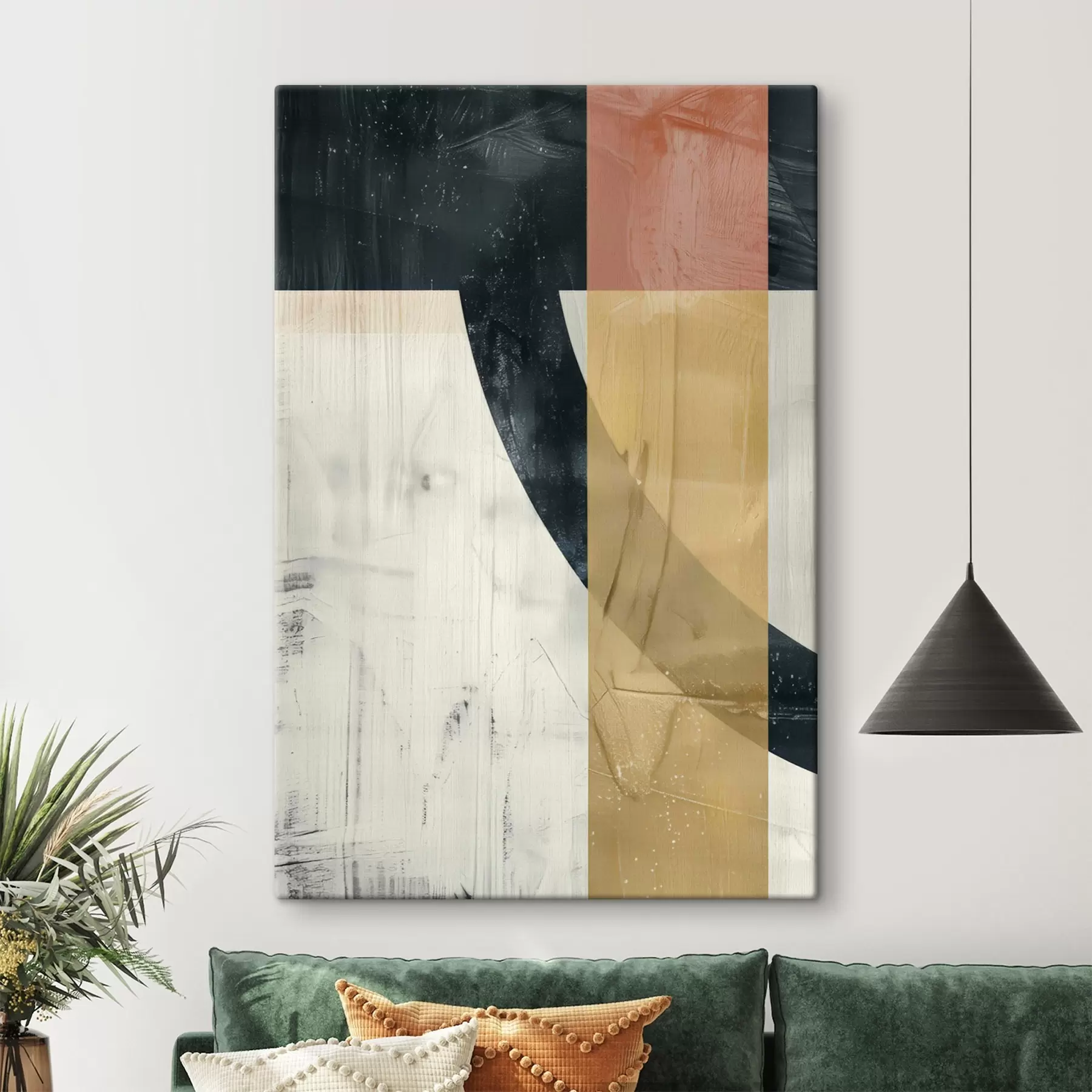  Schilderijen Geometrische vormen op een betonnen achtergrond s47634