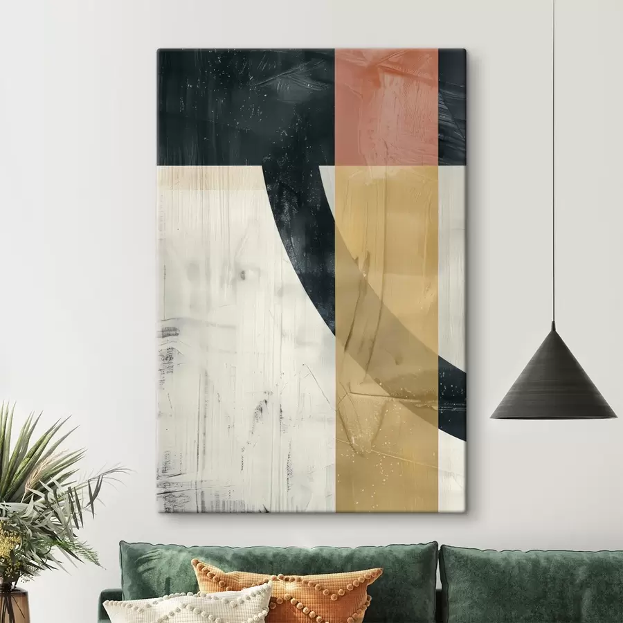  Schilderijen Geometrische vormen op een betonnen achtergrond s47634