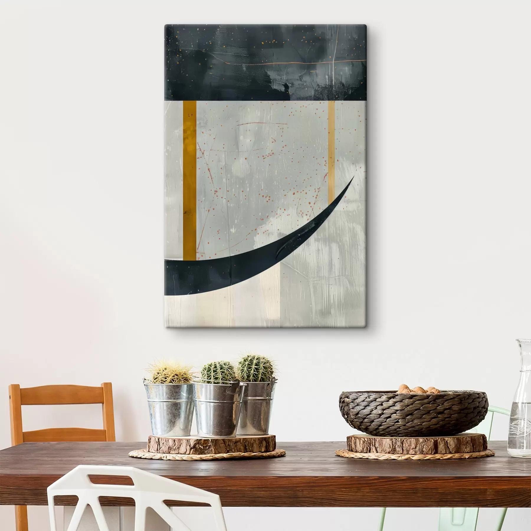  Schilderijen Geometrie, vormen op een betonnen achtergrond s47635