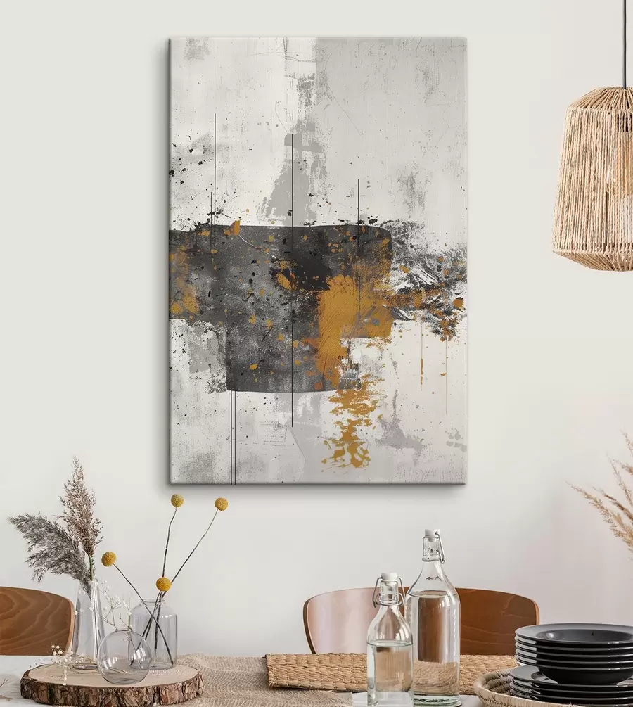  Schilderijen Abstract, Spatten, Imitatie van verf op een betonnen achtergrond s47637