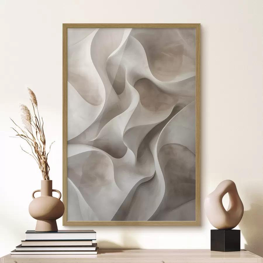 Fotobehang Imitatie van volumetrische golven f47629