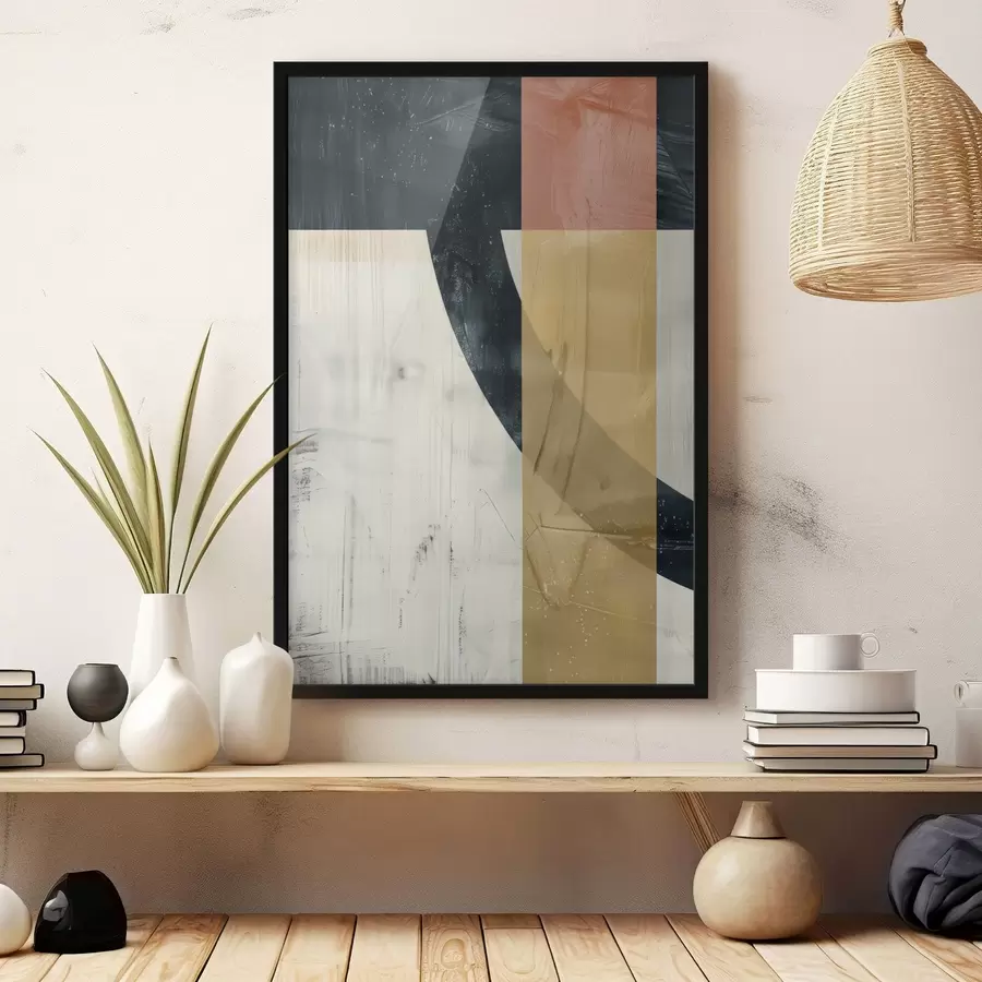 Fotobehang Geometrische vormen op een betonnen achtergrond f47634