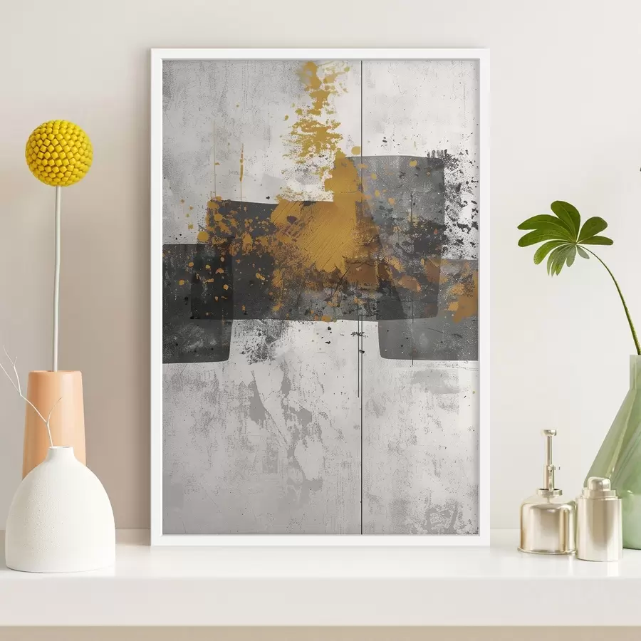 Fotobehang Abstracte vormen op een betonnen achtergrond f47636