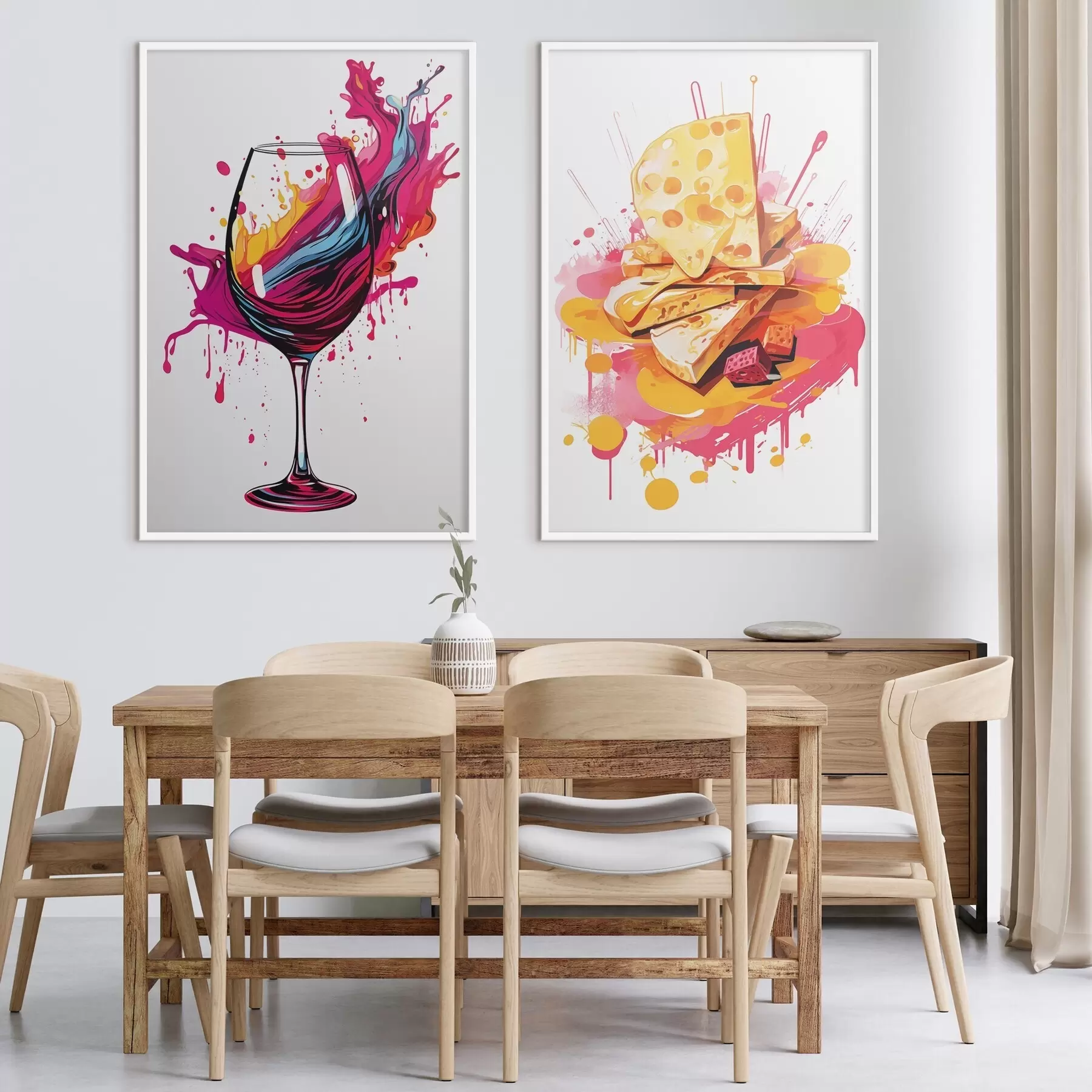 Fotobehang Wijn en kaas d00551