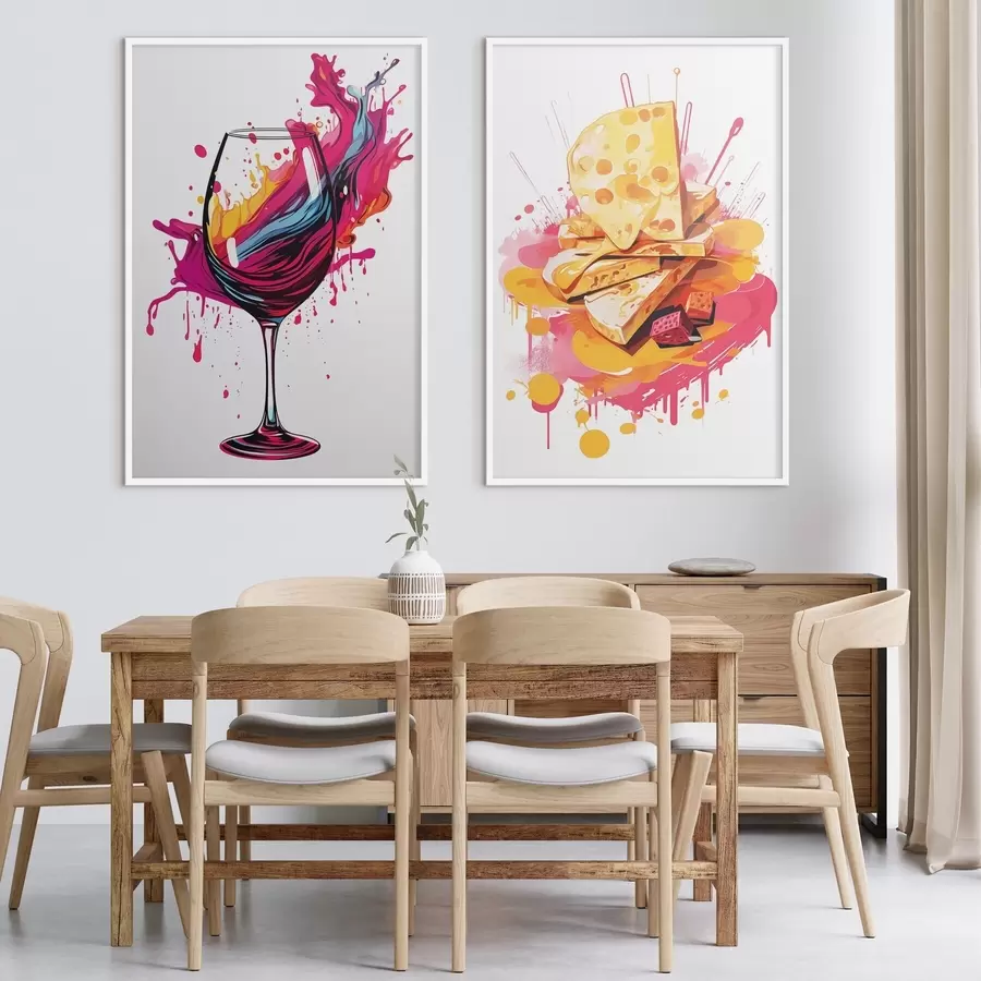 Fotobehang Wijn en kaas d00551