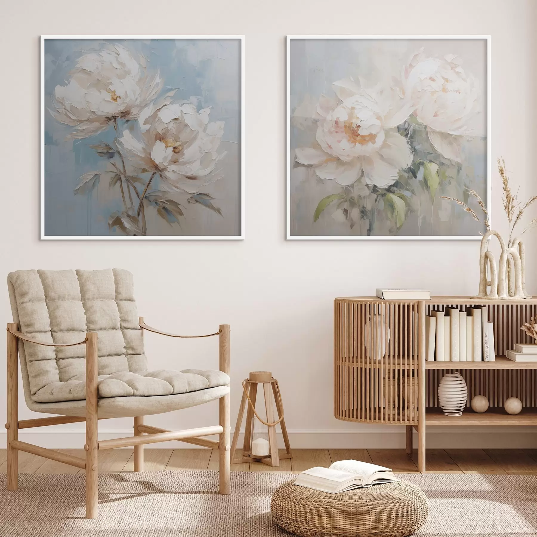 Fotobehang Pioenrozen imitatieschilderij d00665