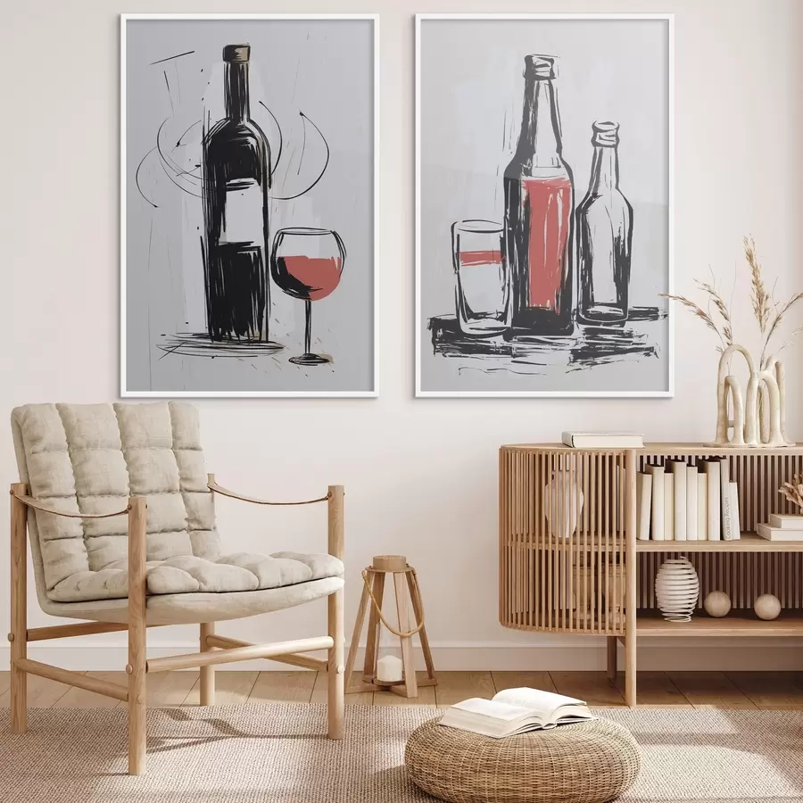 Fotobehang Flessen en glas d01223